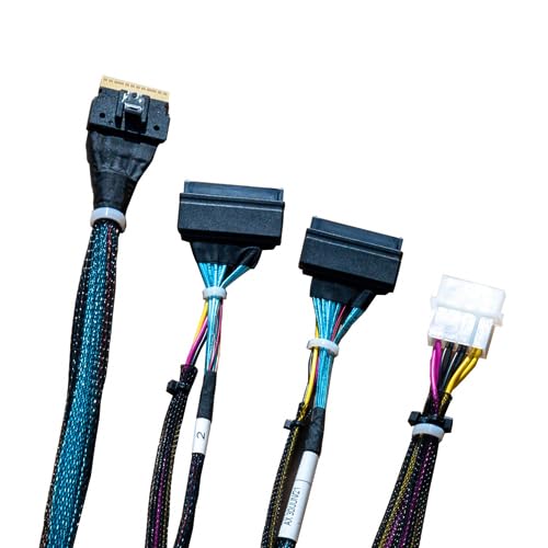 𝐃𝐢𝐋𝐢𝐧𝐤𝐞𝐫 𝐒𝐥𝐢𝐦𝐒𝐀𝐒 8X to 2*𝐔.𝟐 𝐍𝐕𝐌𝐞 Adapter,𝐒𝐅𝐅-𝟖𝟔𝟓𝟒 74pin to 2*𝐒𝐅𝐅-𝟖𝟔𝟑𝟗 68pin Cable with Power, 75CM(Broadcom MPN 05-60005-00，CBL-SAST-0953) - Image 6