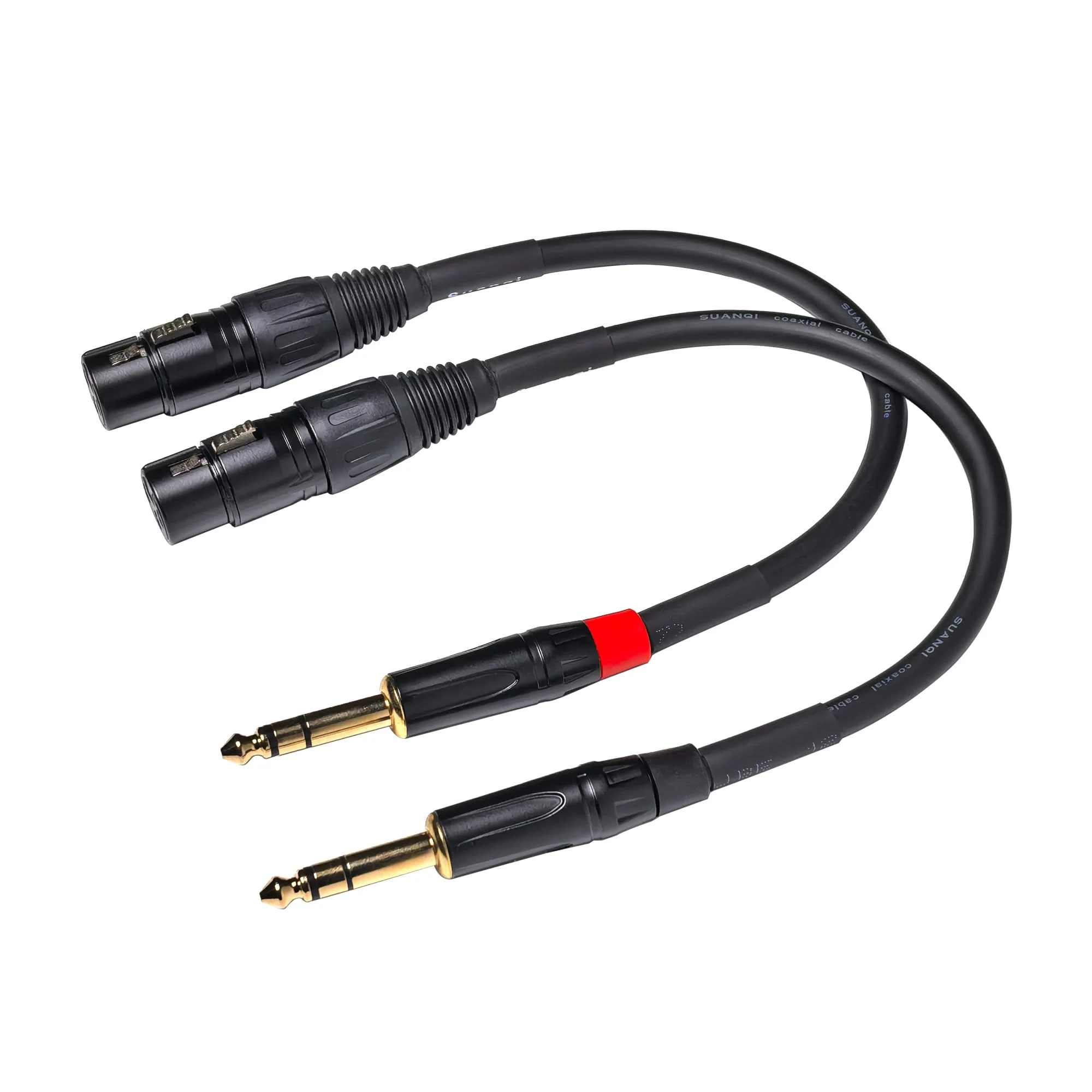 023 6in 1/4 TRS to XLR Female Adapter, 6.35 to XLR Female, XLR to 1/4 Adapter 1/4 Audio Cable 6in/2pack - Image 3
