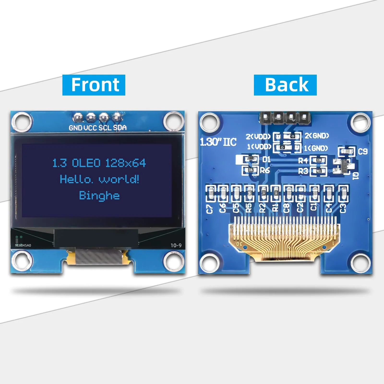 1.3 Inch OLED I2C Display Module Binghe 3 Pieces 1.3 Inch LED OLED Display I2C IIC OLED Display with 1106 Chip 128 x 64 Pixel I2C Screen Display Module with Blue Character Compatible with - Image 7