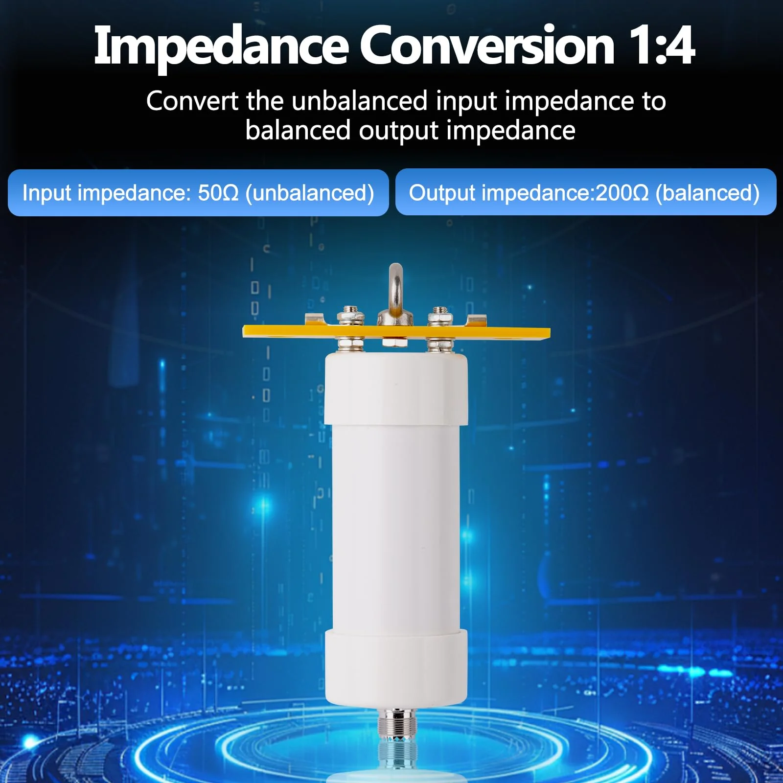 1:4 Balun Antenna 1-56MHz 200W HF Balun DIY Waterproof 50Ω‑200Ω for Winton Shortwave Antenna HAM Radio white 1:4 - Image 3