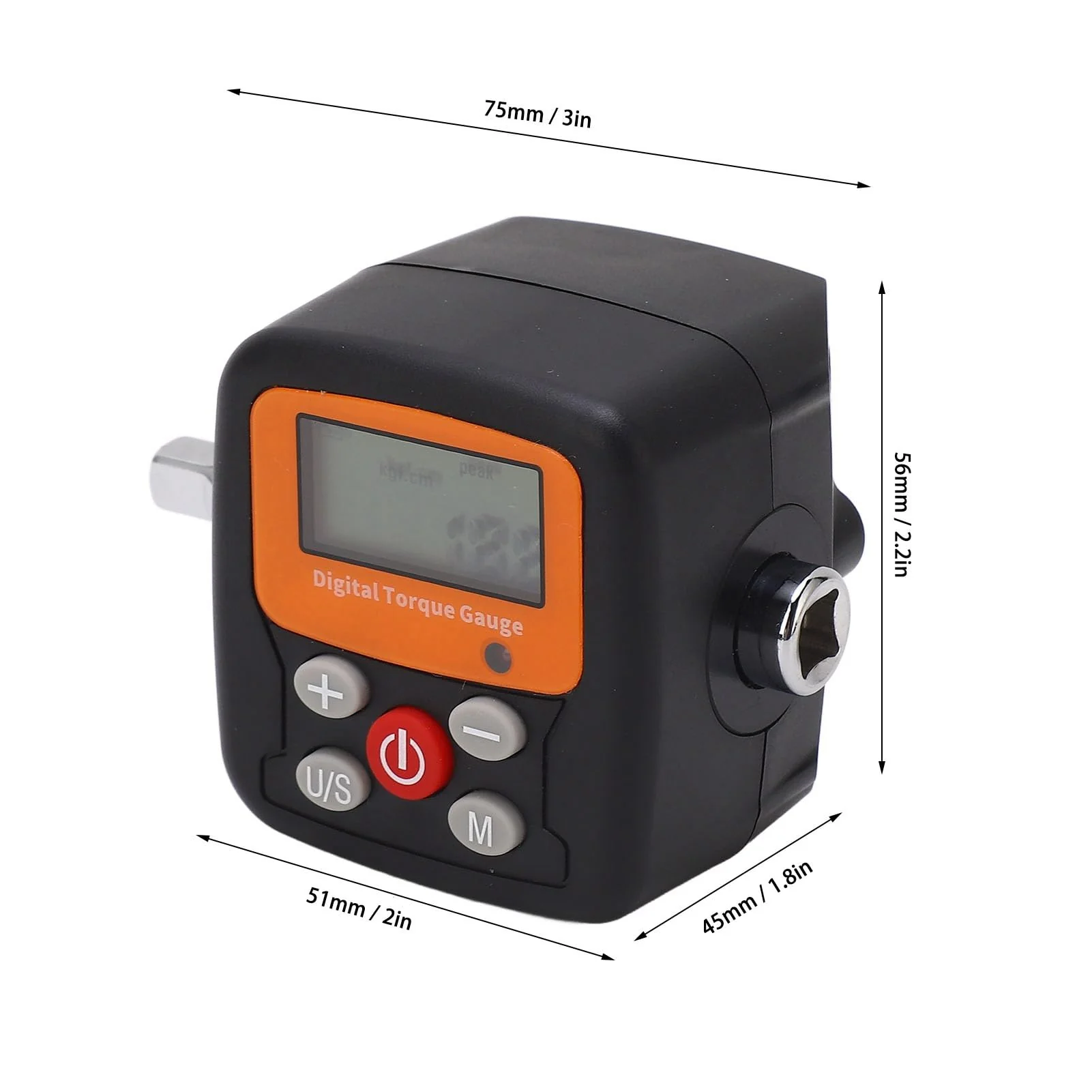 1/4" Drive Digital Torsion Meter 0.9-30Nm Torsion Meter Electronic Torsion Adapter Meter for Car Repair - Image 4