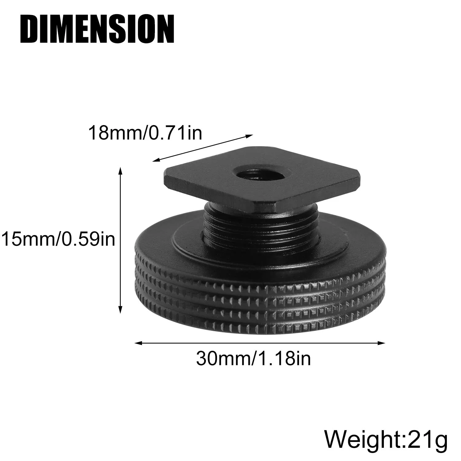 1/4" Female Thread to Hot Shoe Adapter LUORNG 2PCS Hot Shoe Mount Adapter with 1/4 to 1/4 inch Male Screw for Magic Arm, Video Light,Monitor - Image 4