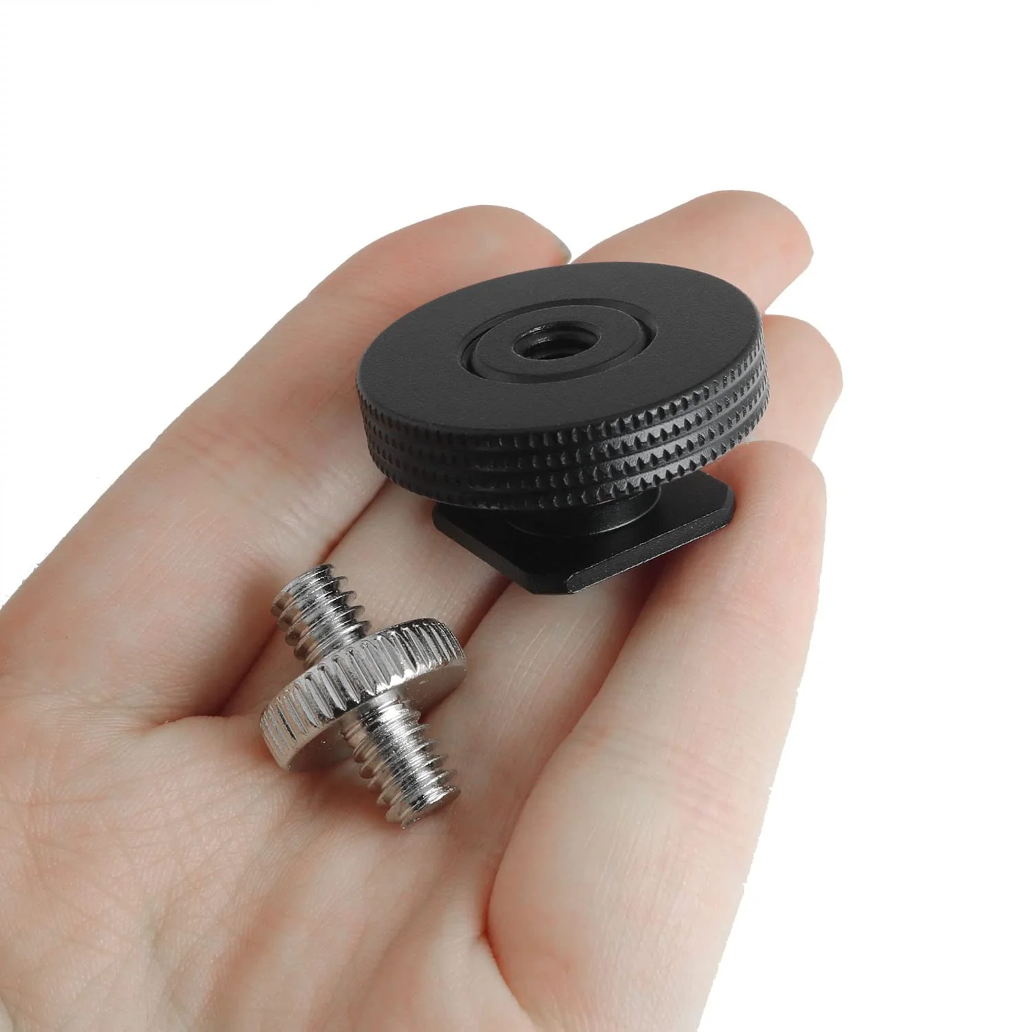 1/4" Female Thread to Hot Shoe Adapter LUORNG 2PCS Hot Shoe Mount Adapter with 1/4 to 1/4 inch Male Screw for Magic Arm, Video Light,Monitor - Image 6
