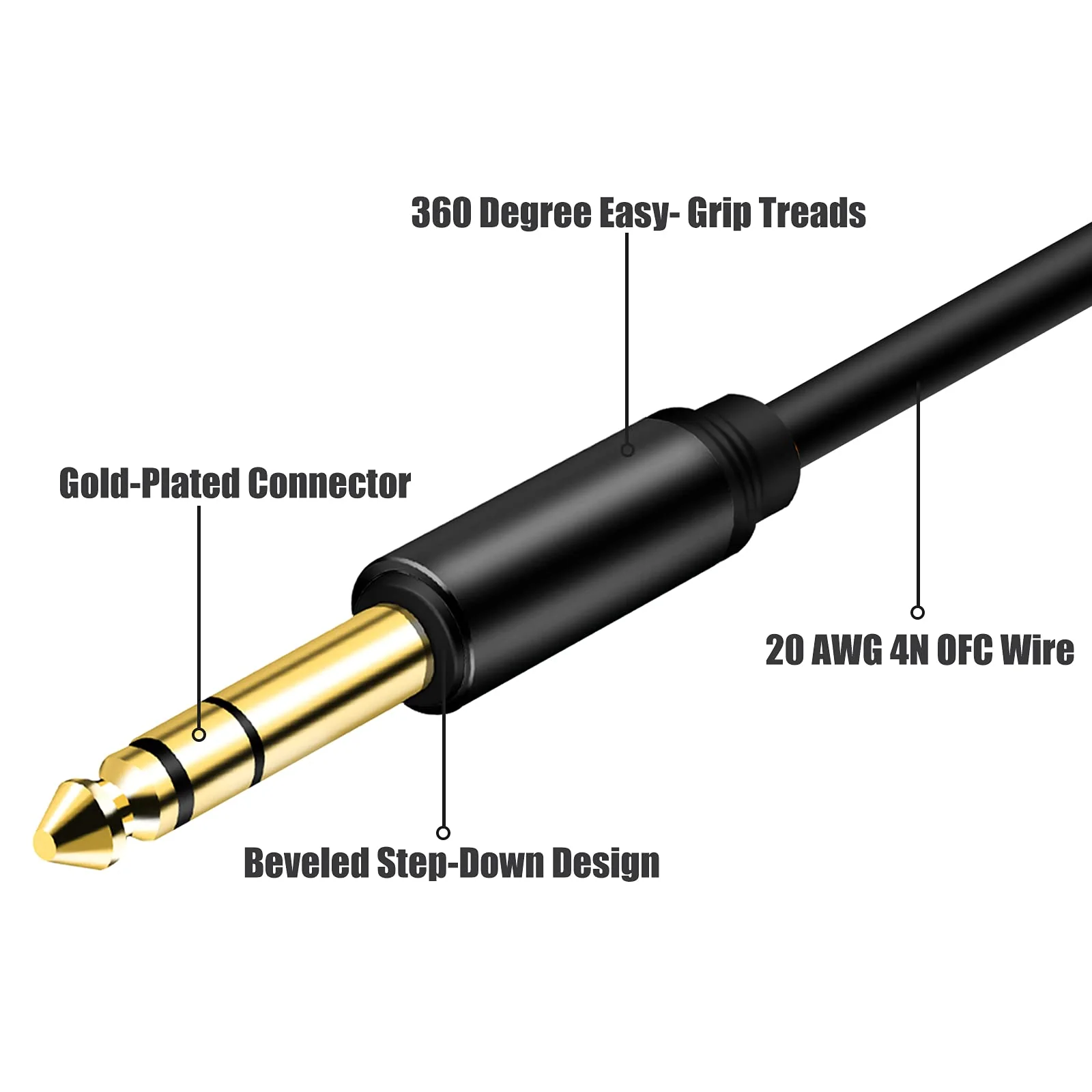 1/4 Inch TRS to XLR Cable 10Ft 2pack, 6.35mm Male to XLR 3 pin Male Balanced Cable,for Microphone, Audio Mixer, Speaker, Studio and More 10Ft-[2pack] - Image 2