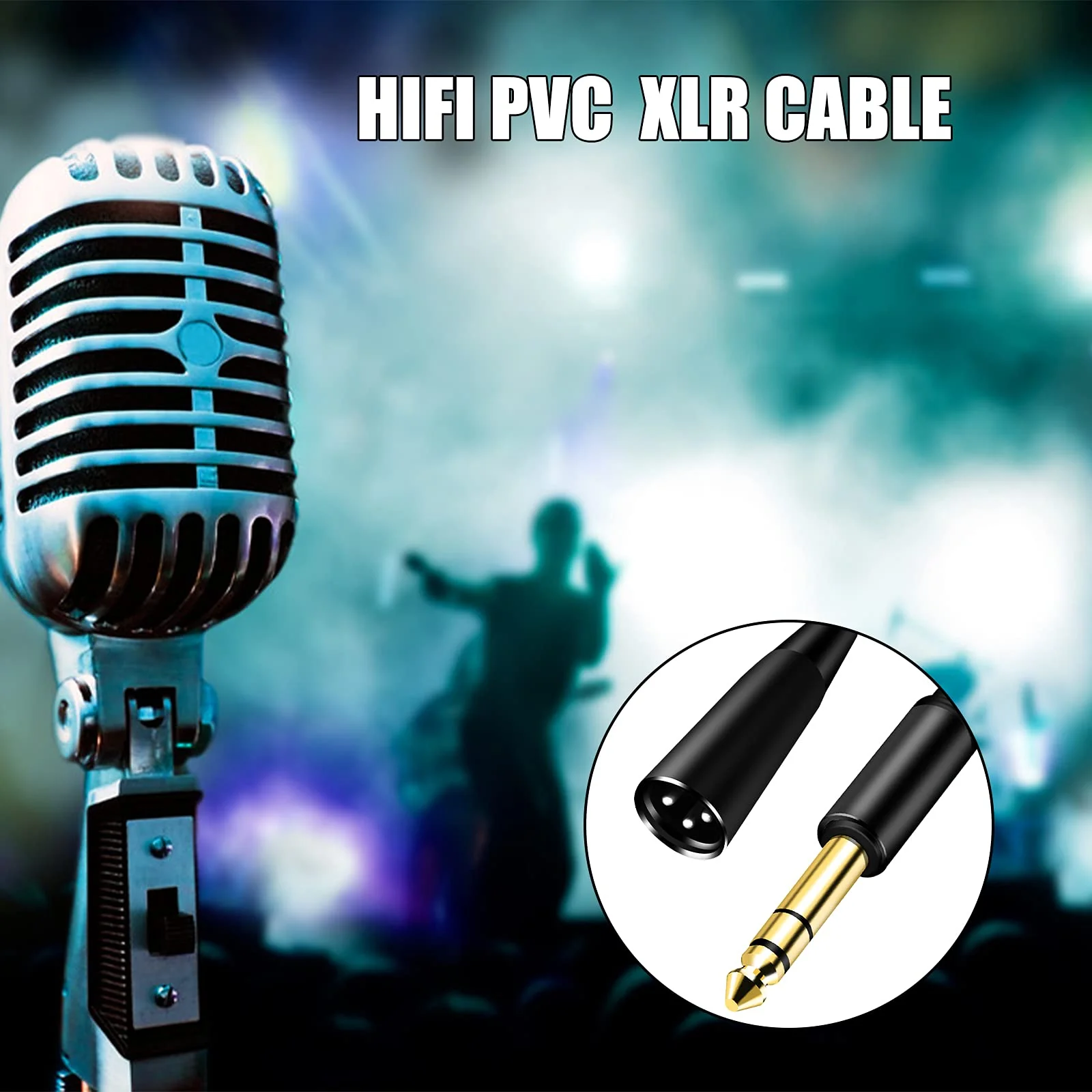 1/4 Inch TRS to XLR Cable 10Ft 2pack, 6.35mm Male to XLR 3 pin Male Balanced Cable,for Microphone, Audio Mixer, Speaker, Studio and More 10Ft-[2pack] - Image 6