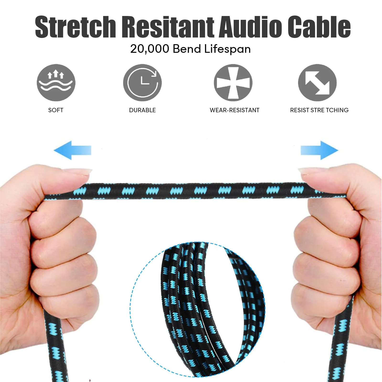 1/4" TRS to XLR Female Cable Adapter Balanced, 10FT Stereo Quarter Inch TRS to XLR Microphone Cable, Nylon Braided, OFC Shielded, Two Color, for Mic/Speaker/Mixer - 2Pack - Image 6