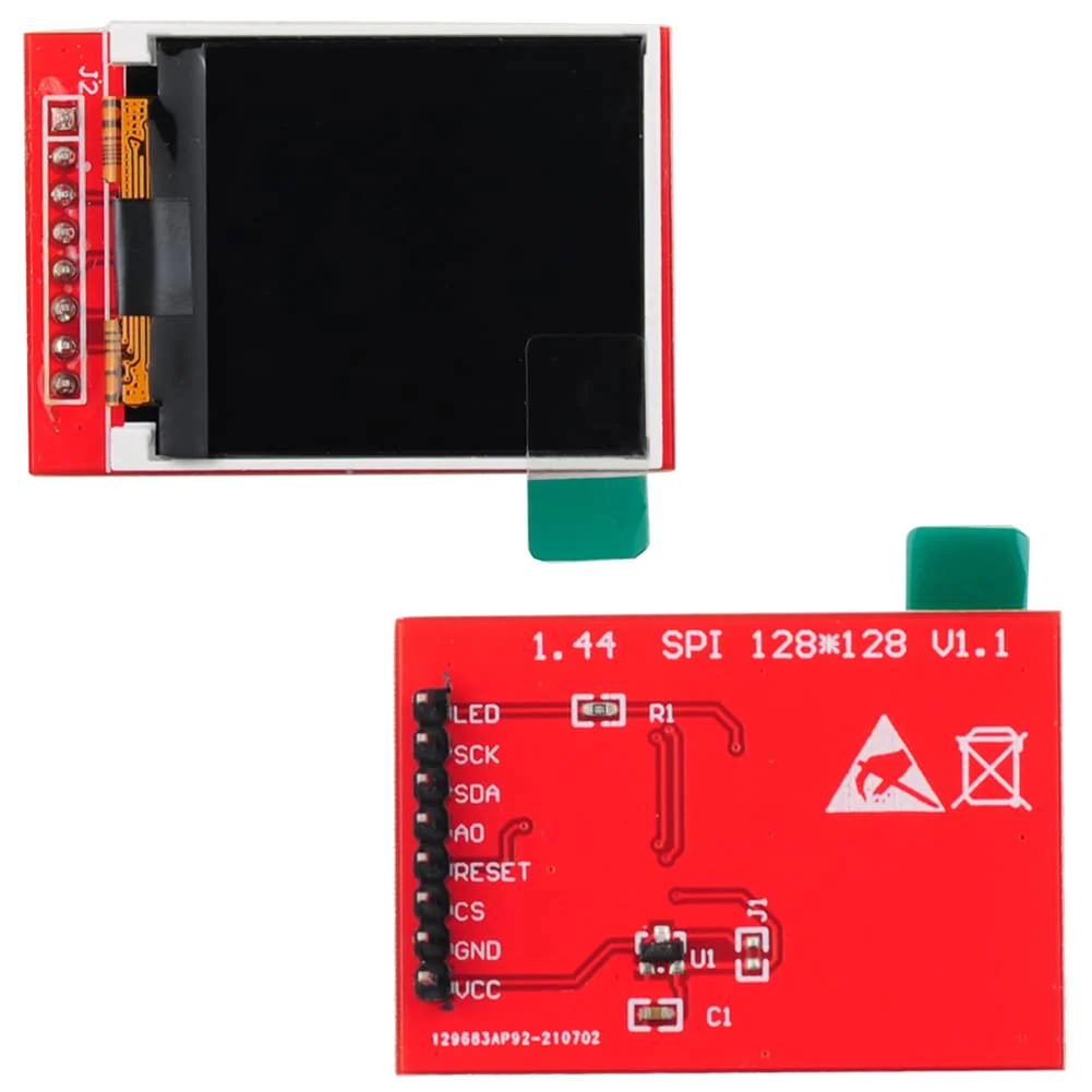 1.44" inch TFT LCD Display Screen Module 3.3V RGB 65K 128x128 4-Wire SPI ST - 7735S for Arduino 2560 ESP32 Development Board (Pack of 2) Pack of 2 - Image 2