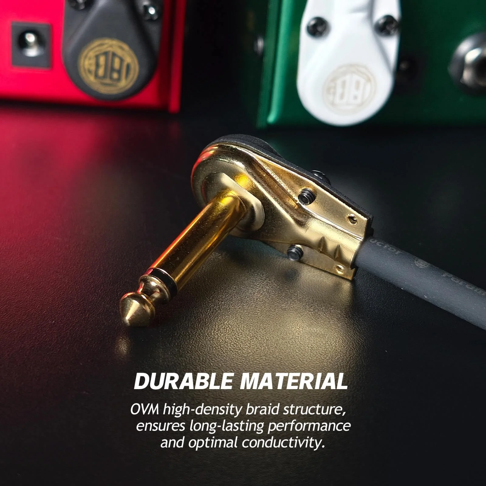 1.6ft ME.Face Pedal Cable, 1/4 Inch Angle/Angle Performance Guitar Effect Pedal Cable, Guitar Patch Cables (ME.Face Black) 1.6ft - Image 3