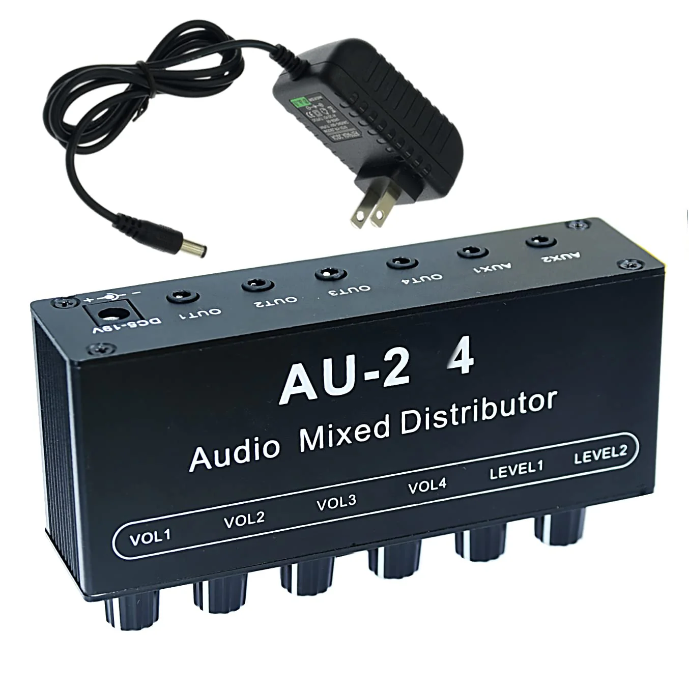 1/8" aux Input Mixing 2 in 4 Channel Way Out Headset Box Headphone Amplifier 3.5mm Mixer 1/8 inch Stereo Audio Amp with Ultra-Compact Portable Mini Jack 3.5 Splitter hup for Studio and Stage - Image 4