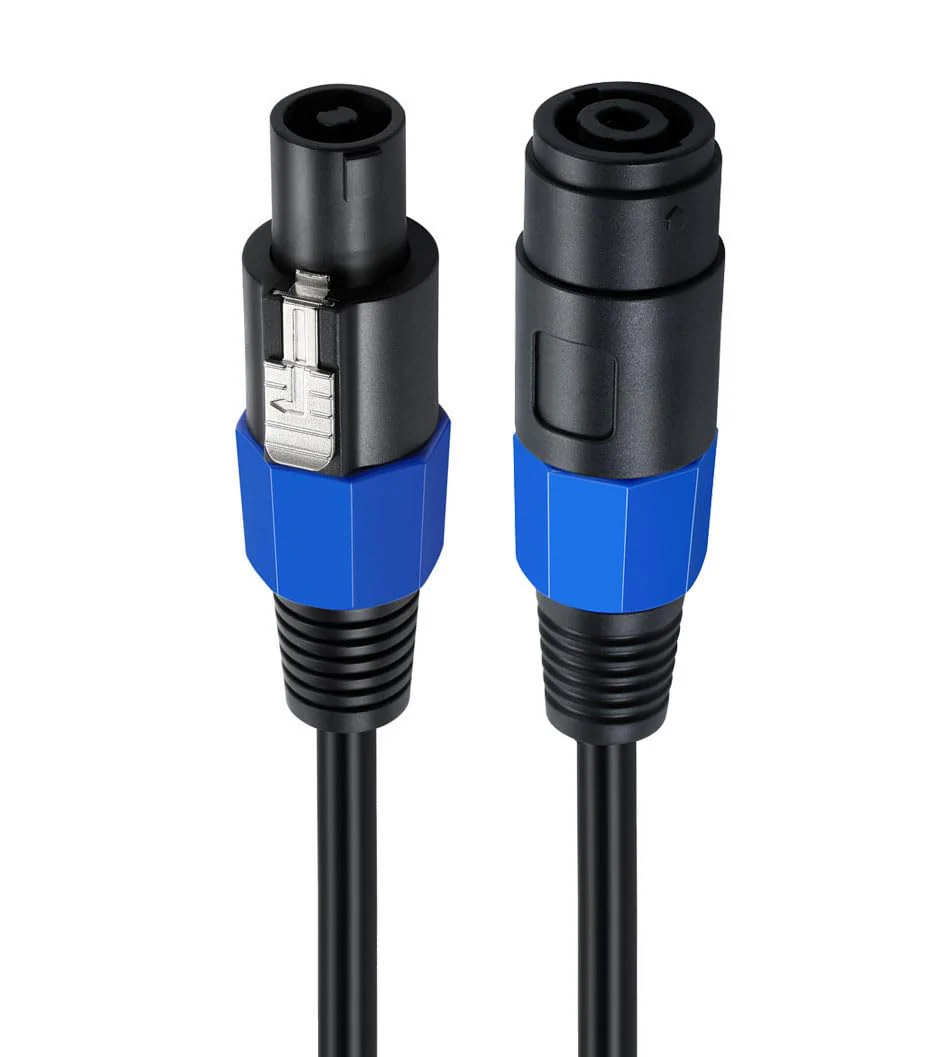 1.8M/6Feet 18AWG Speakon Male to Female Extension Cable with Twist Lock for DJ PA Stage Loudspeaker Amplifier Audio Jack Speaker Cable 1.8M/6Feet - Image 2