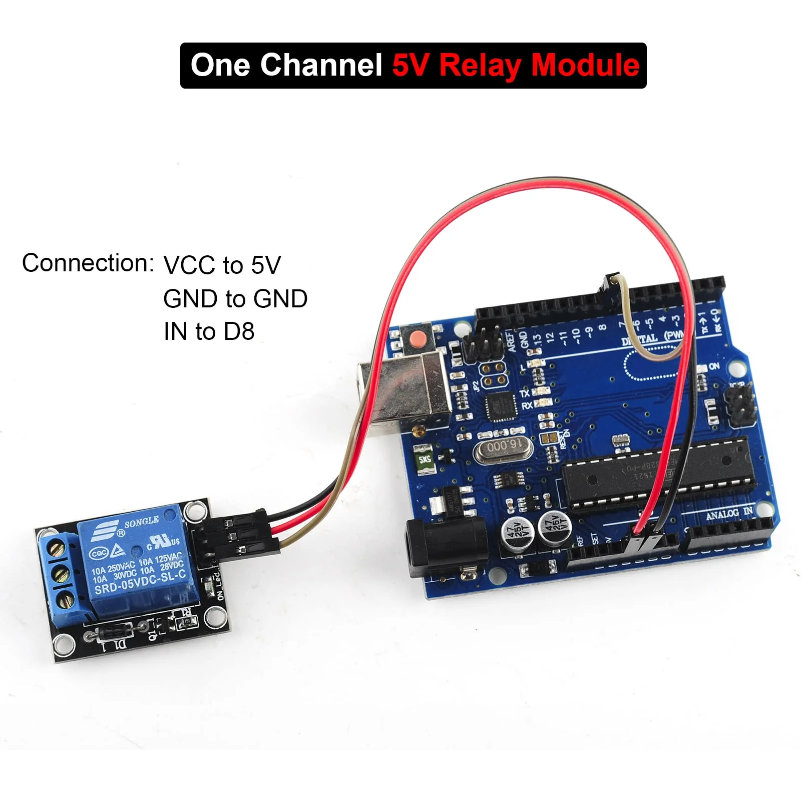 1 Channel 5V Relay Module Switch With High Low Level Trigger Expansion Board Control SRD-05VDC-SL-C With 20CM 20Pin Dupont Cable for Arduino (5PCS) - Image 3