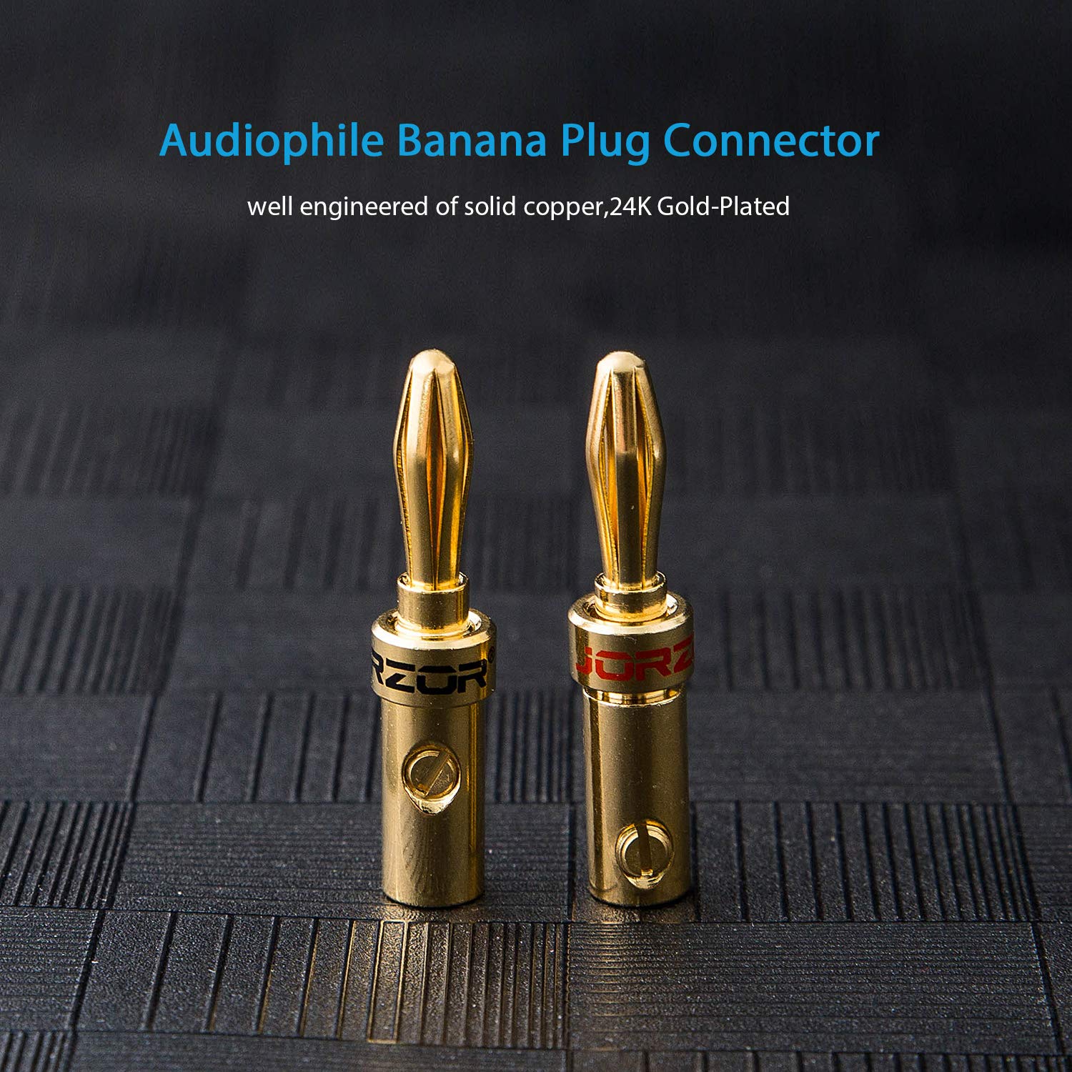 1 Pack 10AWG Speaker Cable,with Gold Plated Banana Plug, Oxygen Free Copper (1 Pack（3.3FT）) 1 pack（3.3FT） - Image 5