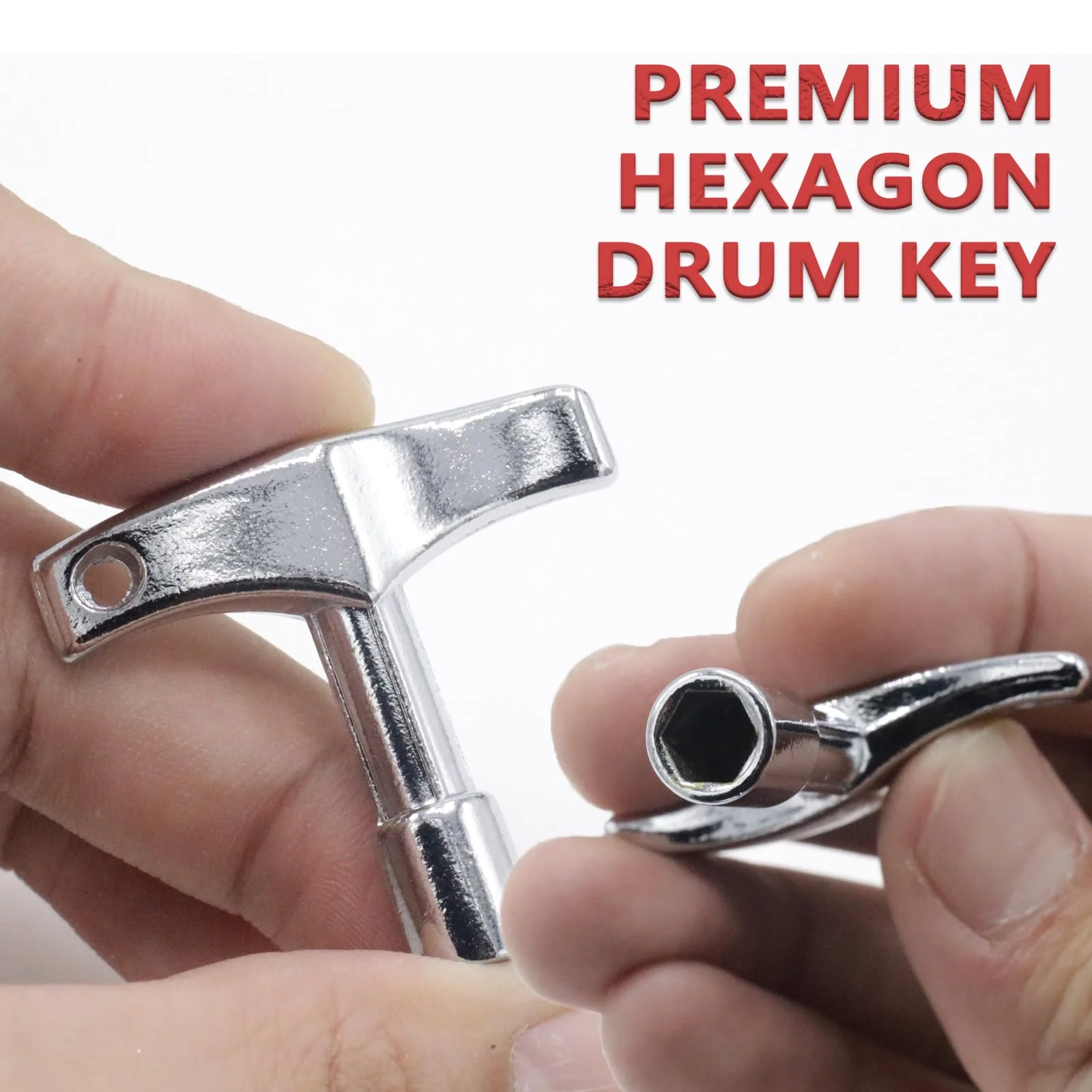 1 Pack Drum Key, Universal Drum Key Tuner for Acoustic and Electronic Drums, Sturdy Drum Tuning Tool (Hexagon) Hexagon - Image 5