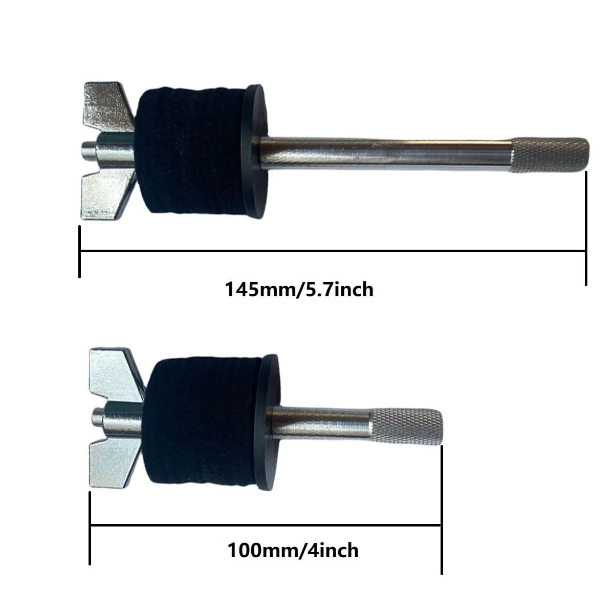 1 Pair Cymbal Stacker, 4 inch and 5.7 inch Cymbal Stacker Mount 8mm Thread Cymbal Stacker Attachment Percussion Instrument Accessories Wing Nut Black A-Long - Image 7