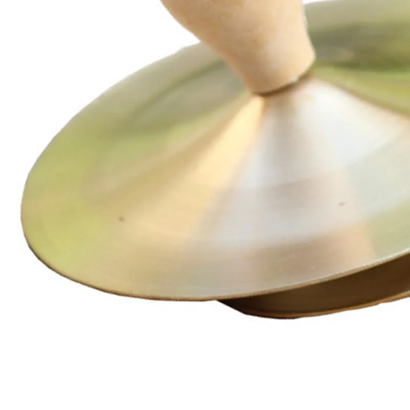1 Pair Hand Cymbals, Marching Cymbals, 6 Inch Small Copper Finger Cymbals, Gold Metal Finger Zills with Band Percussion Instrument for Adults, Kids, Party - Image 5