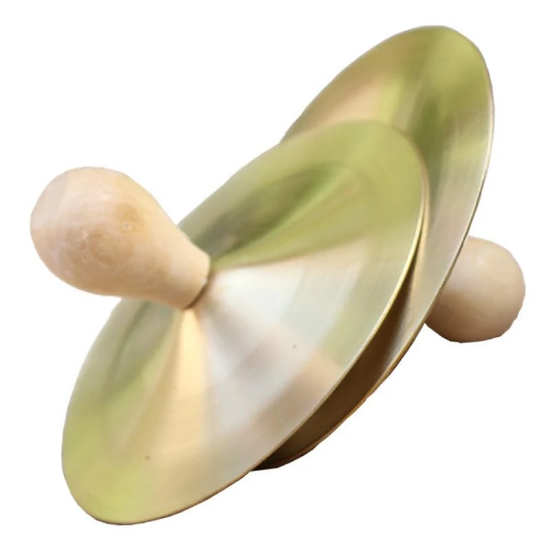 1 Pair Hand Cymbals, Marching Cymbals, 6 Inch Small Copper Finger Cymbals, Gold Metal Finger Zills with Band Percussion Instrument for Adults, Kids, Party - Image 6