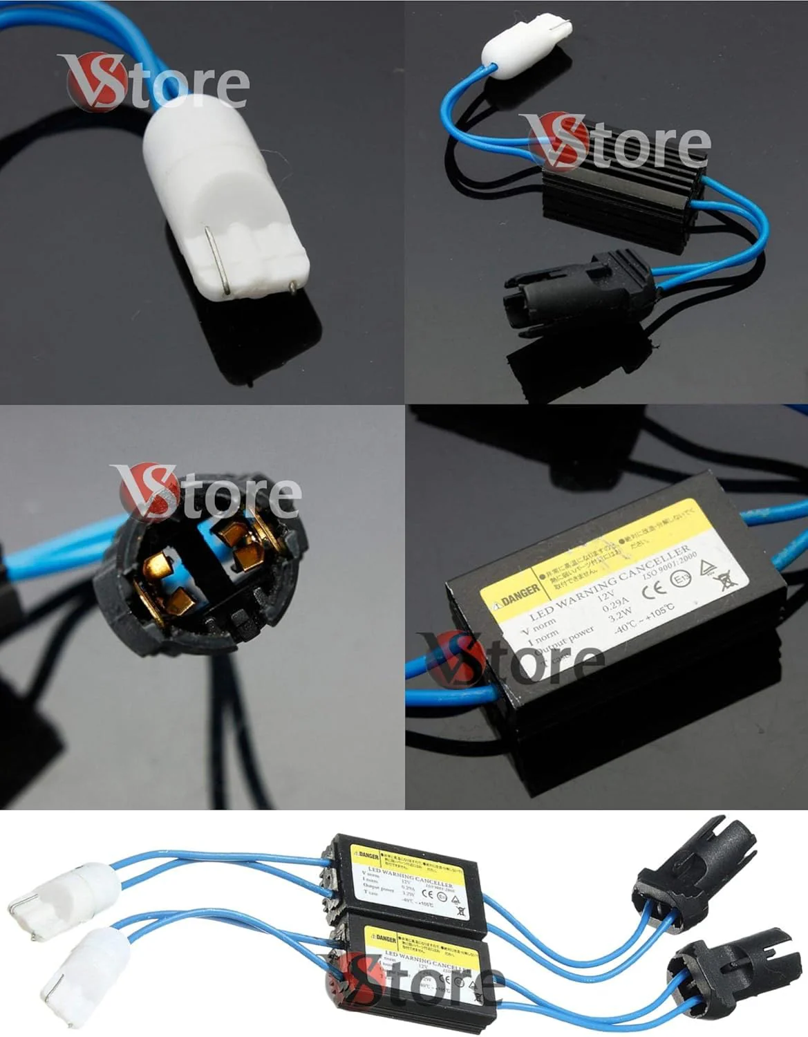1 Pair of Additional Resistors Off Canbus Position Indicator Light for T10 LED Error Free - Image 5