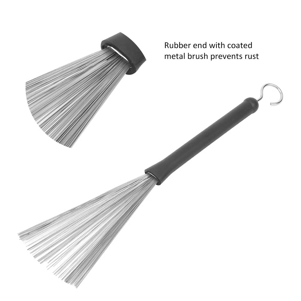 1 Pair Retractable Drum Wire Brushes Drum Stick Brushes for Jazz Folk Rock Band Playing Accessories - Image 3
