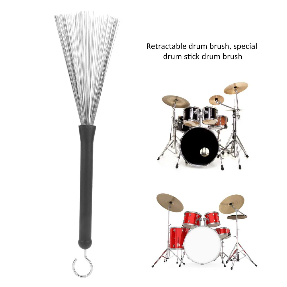 1 Pair Retractable Drum Wire Brushes Drum Stick Brushes for Jazz Folk Rock Band Playing Accessories - Image 4