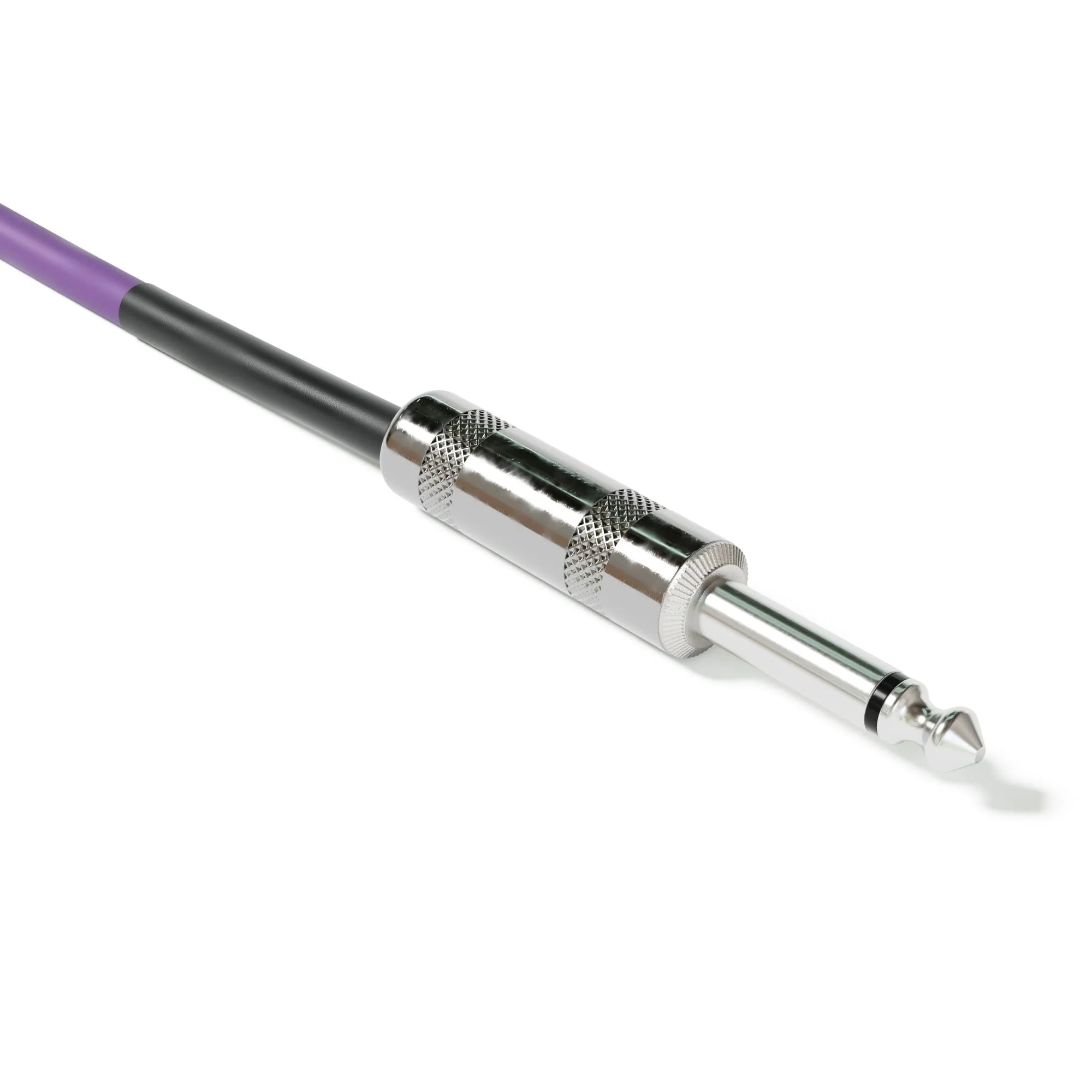 1 Piece - Guitar Instrument Mono Patch Cables Lead 6.35mm 1/4" Straight/Straight [Purple | 600 cm - 236.22"] 600 cm - 236.22" Purple - Image 2