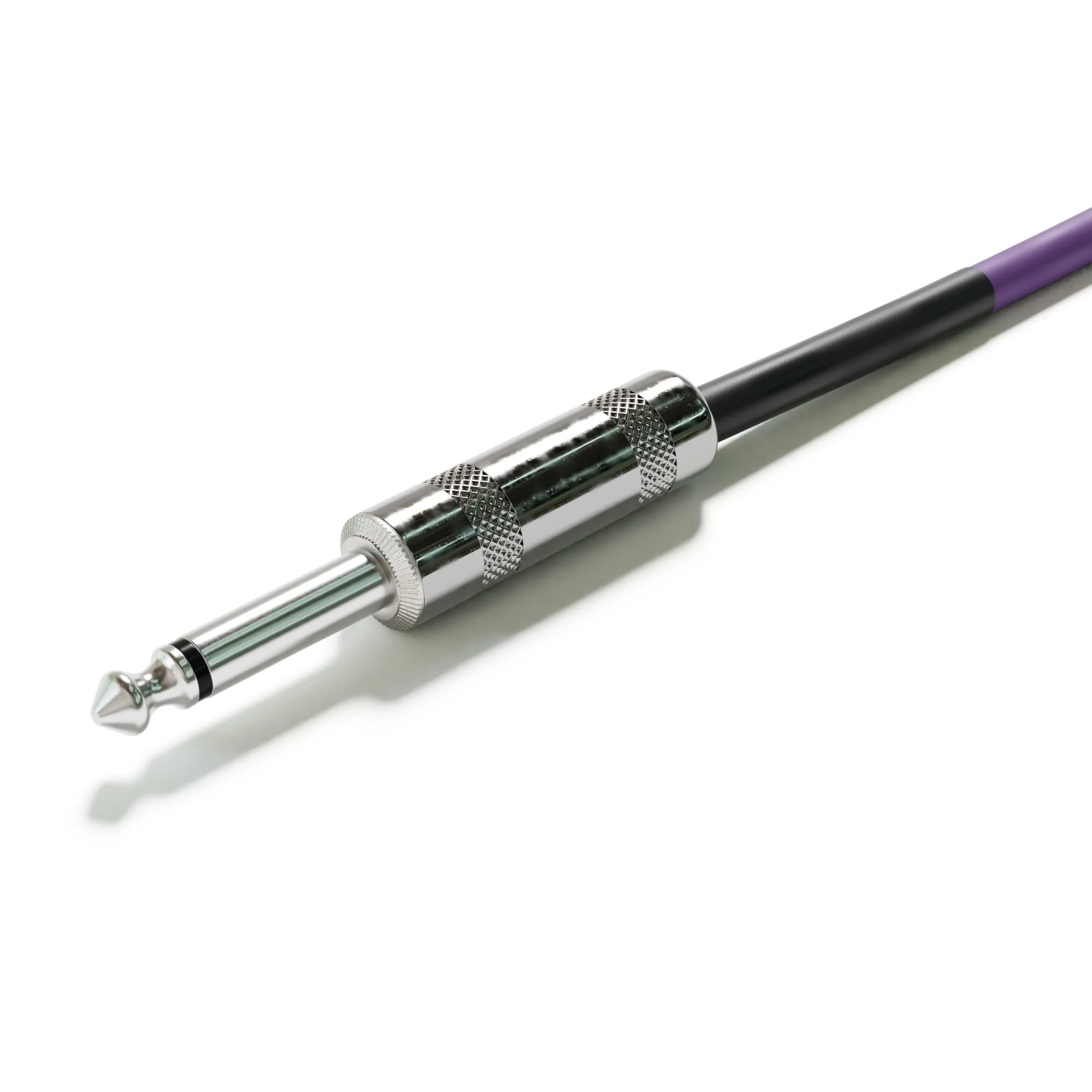 1 Piece - Guitar Instrument Mono Patch Cables Lead 6.35mm 1/4" Straight/Straight [Purple | 600 cm - 236.22"] 600 cm - 236.22" Purple - Image 3
