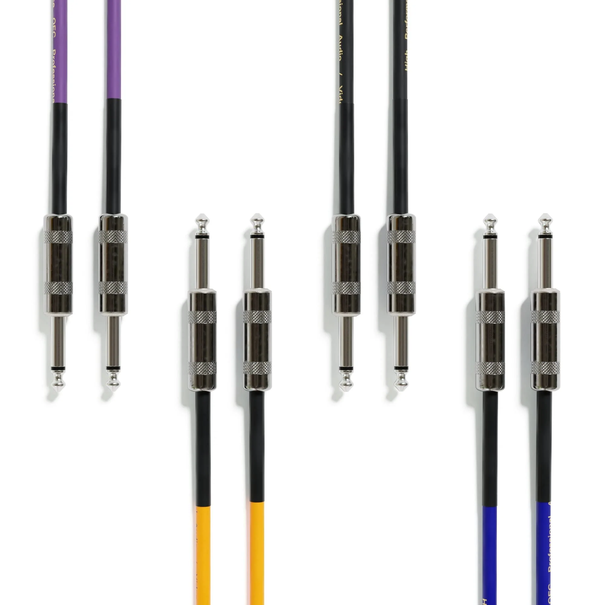 1 Piece - Guitar Instrument Mono Patch Cables Lead 6.35mm 1/4" Straight/Straight [Purple | 600 cm - 236.22"] 600 cm - 236.22" Purple - Image 4