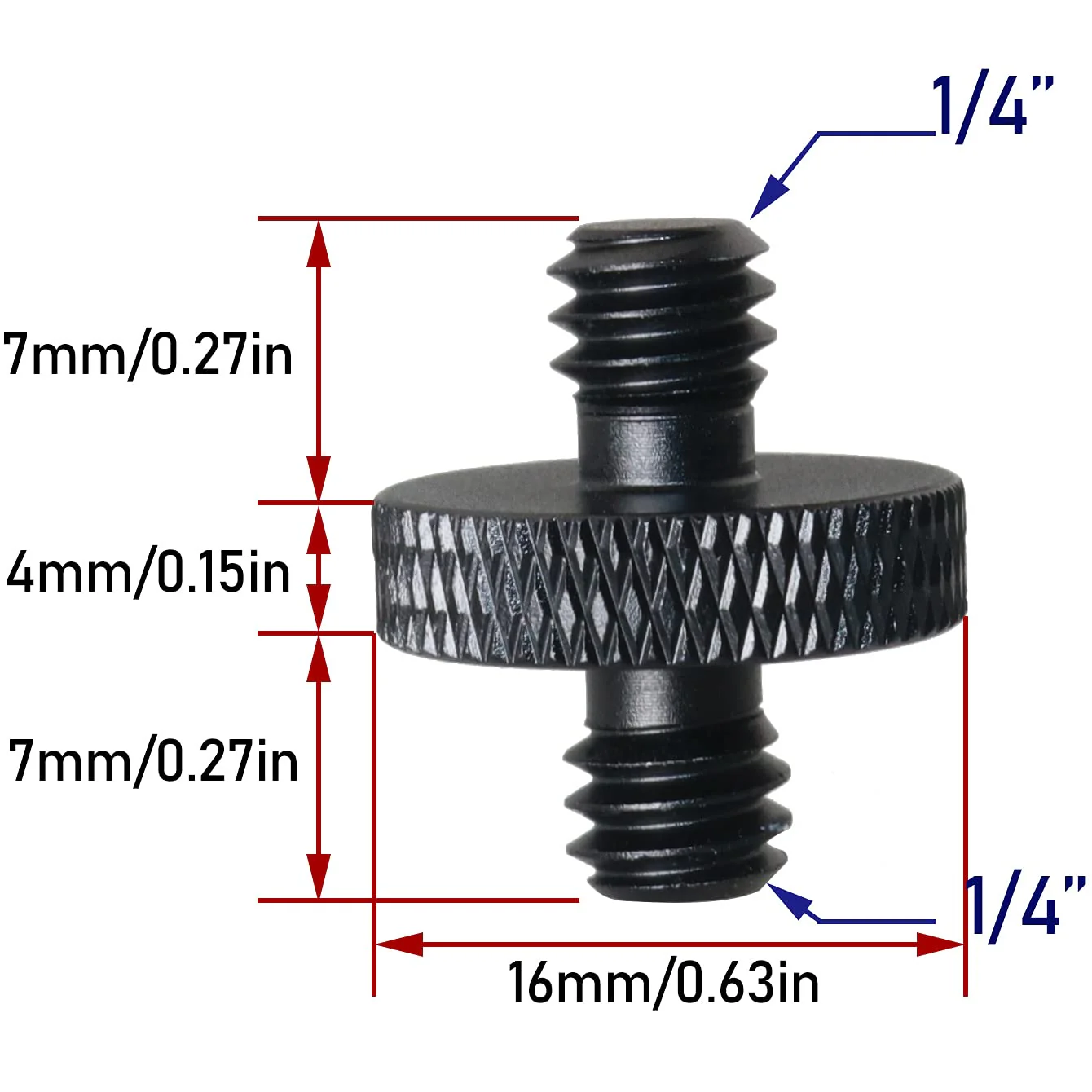 1 Set Hot Cold Shoe Bracket Holder Extension Flash Head Phone Holder 5/8 Male to 1/4 Female Single Tier 1/4 Male Adapter Screw Aluminium Alloy SLR Camera Universal for Lights Travel Tripods - Image 5