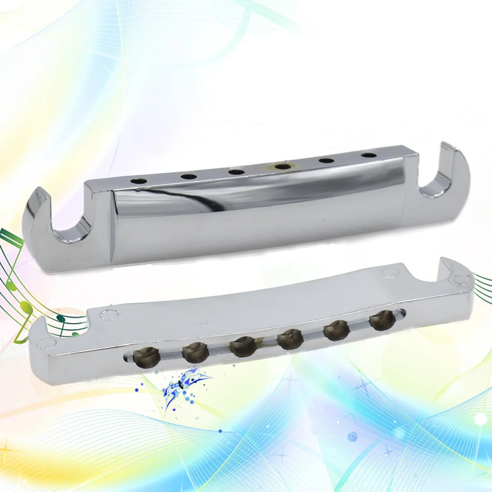 1 Set Silver Metal Tune-O-Matic Electric Guitar Bridge and Tailpiece for Enhanced String Stability, Replacement Electric Guitar Parts Ideal for SG Les Paul LP Guitars - Image 7