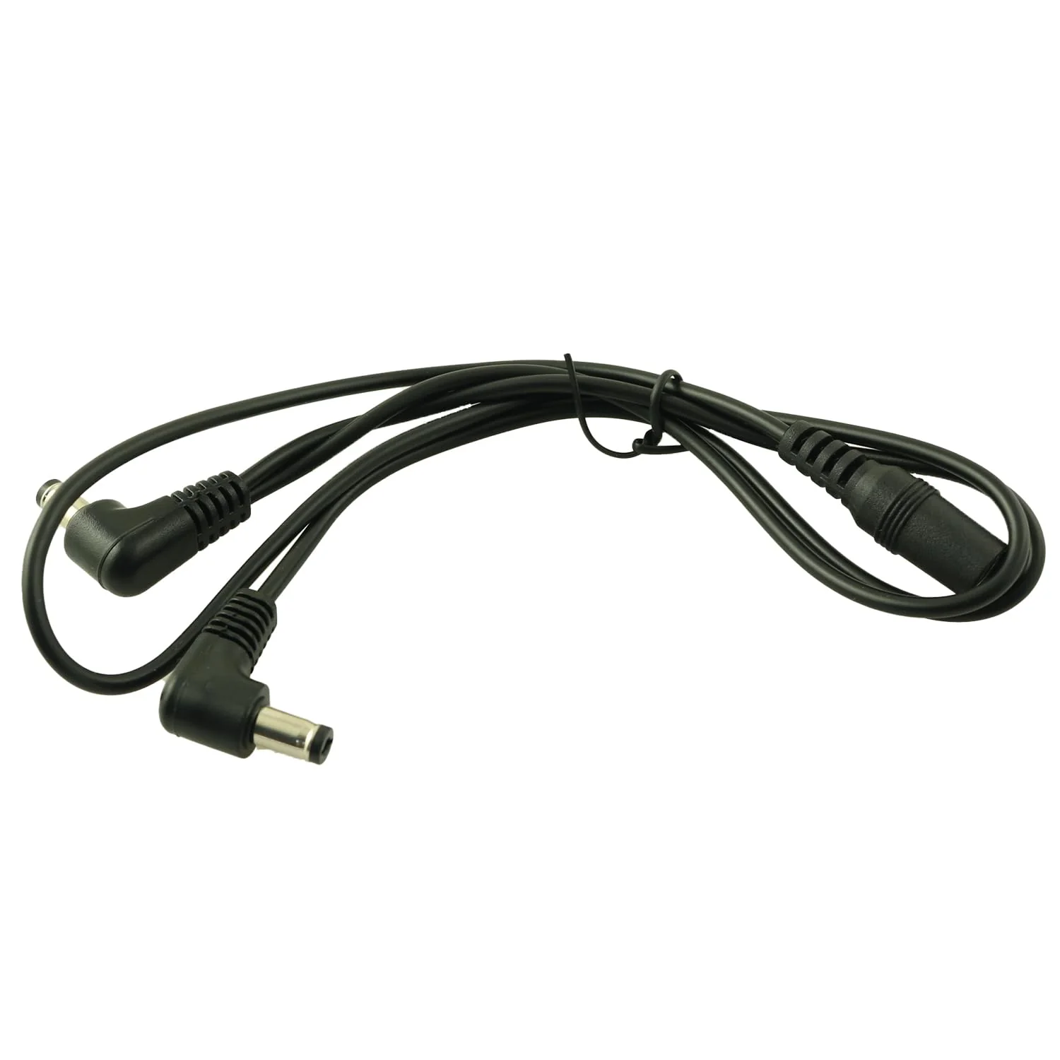 1 to 2 Guitar Effects Pedal Power Cable Multi Plug DC Line with Bend Head for 9V DC Adapter Plug Battery Line Conversion Line Black, 60 cm - Image 2