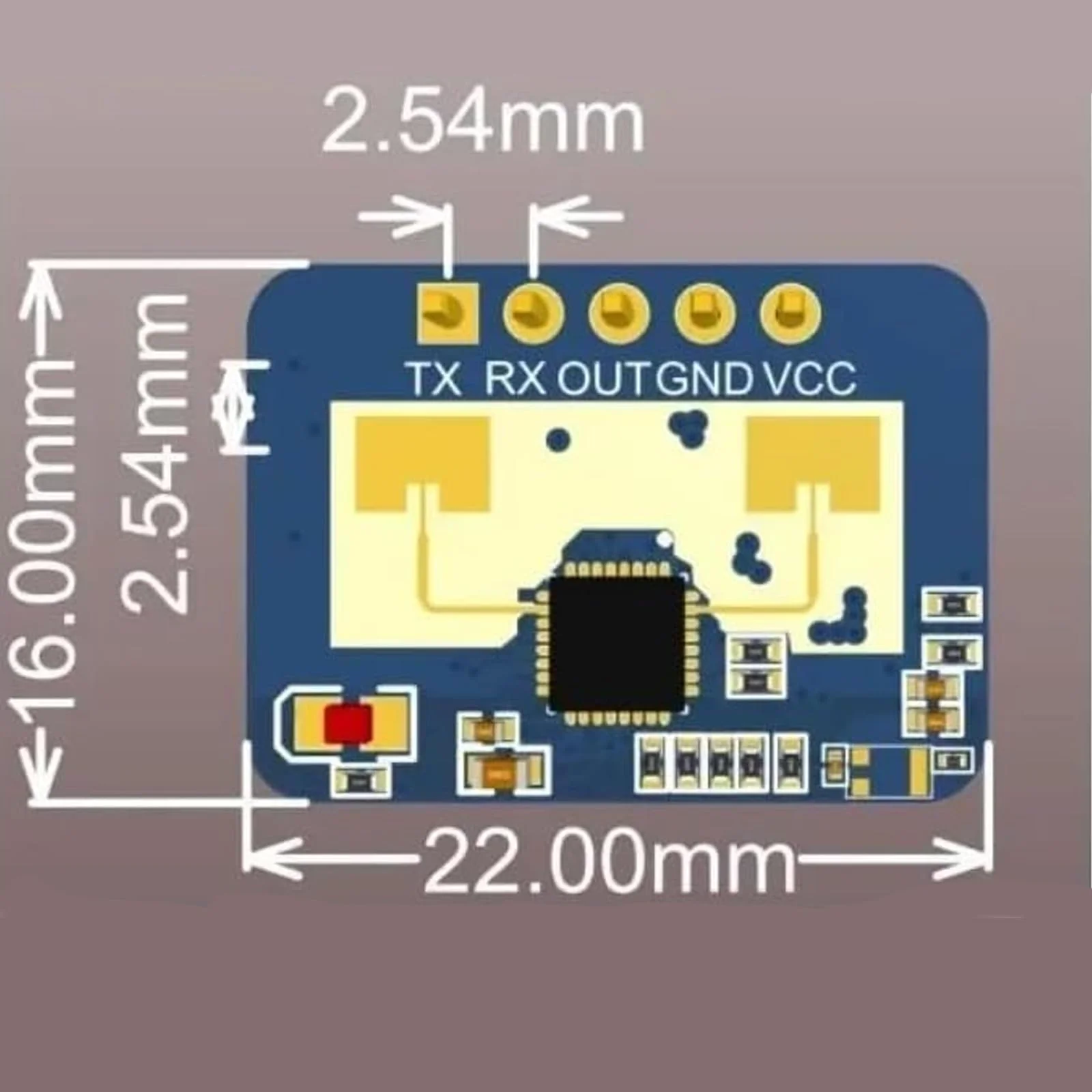 1 x Human Micromotion Detection Millimetre Wave Sensor LD2410C and 24 GHz Frequency Radar Principle Frequency Modulation Continuous Wave (FMCW) Waveform Radar Sensor Module - Image 2