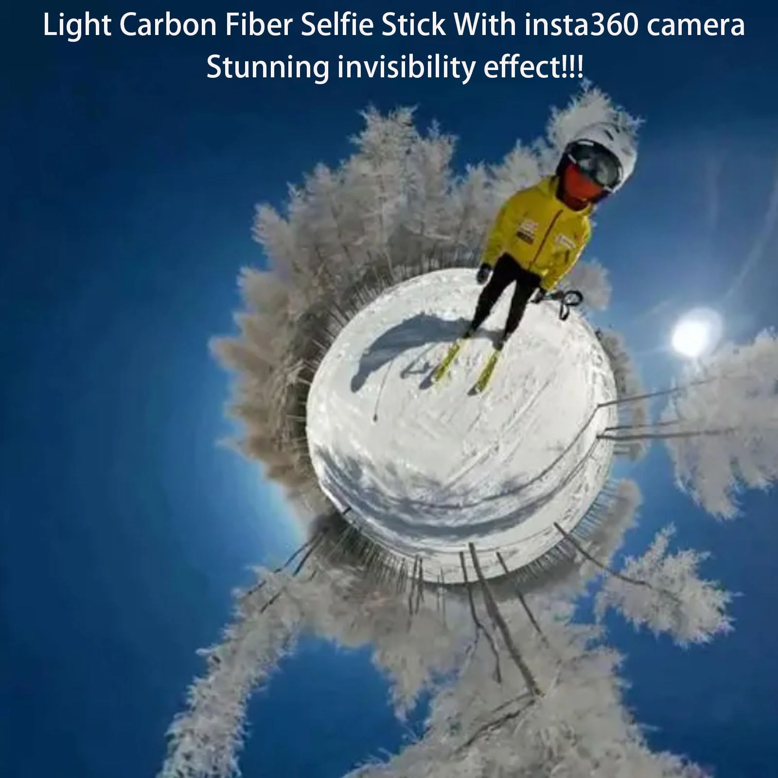 10.6-47.2 inches 1.2m Carbon Fiber Invisible Selfie Stick for Insta360 x4 Insta 360 x4 x3 x2 x Go 2 3 GoPro Hero 13 12 11 10 9 8 7 6 5 4 3 DJIN OSMO Action Camera Accessories (Gold) Gold - Image 9