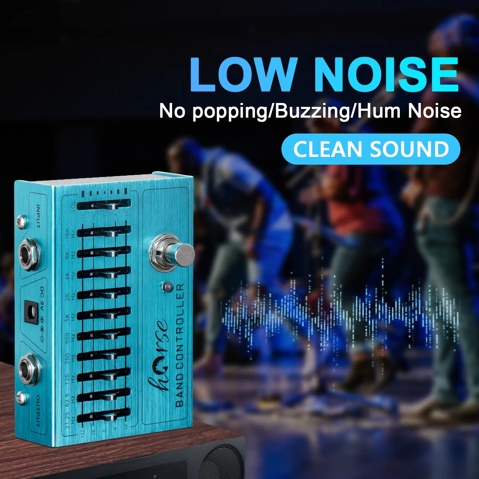 10 Band EQ Pedal, Equalizer (31.25Hz-16kHz) with ±12dB Gain/Attenuation for Each Band for Electric Guitar Bass Including 4-string 5-string 6-string 7-string Guitars - Image 3