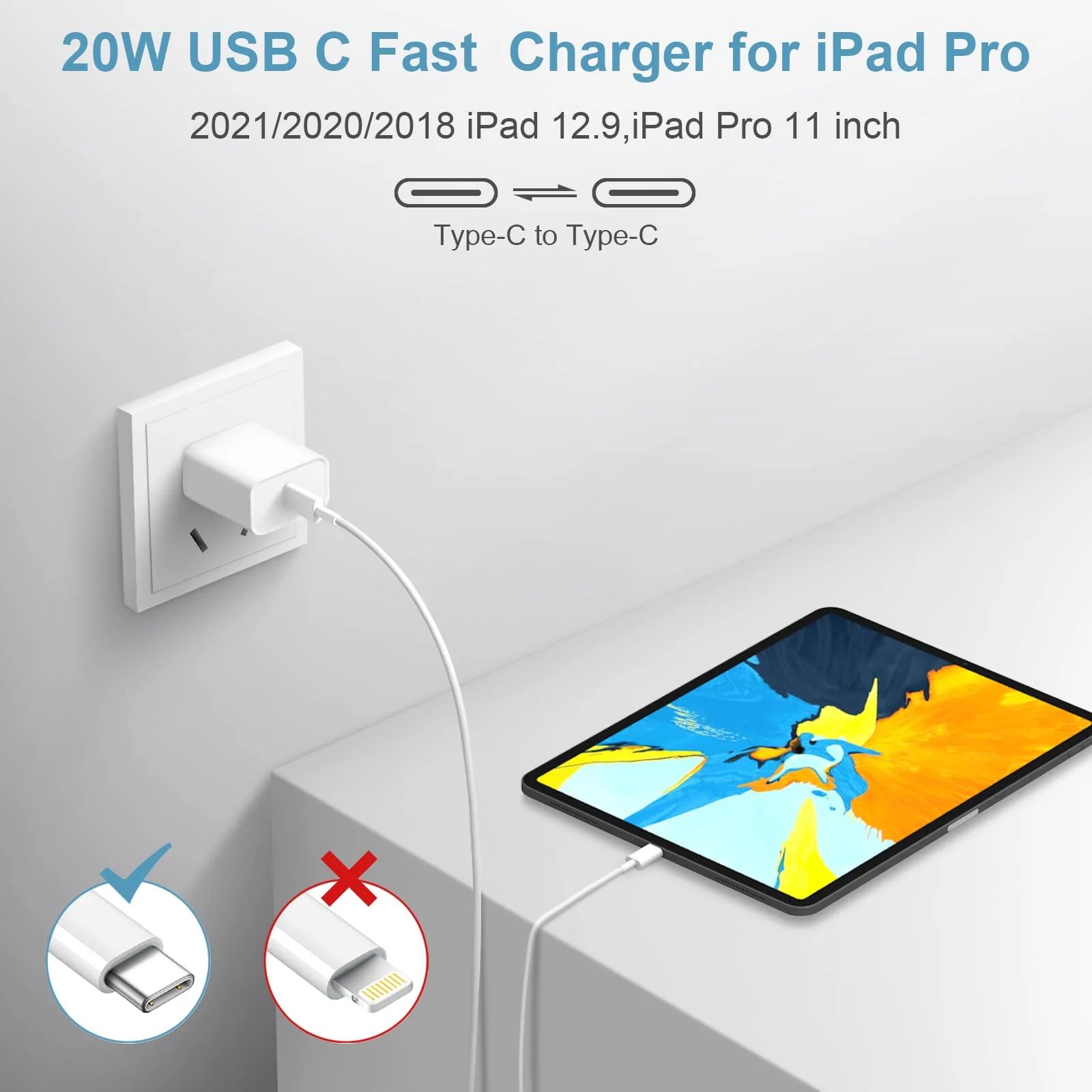 10 FT iPhone 16 15 Charger Fast Charging USB C Charger Block Type C Chagrer Fast Charging 2-Pack for iPhone 16/16 Plus/16 Pro/16 Pro Max/iPhone 15/15 Pro Max/Samsung white - Image 6