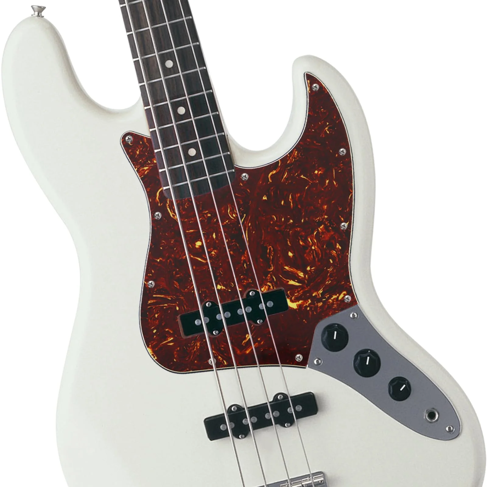 10-Hole J Bass Pickguard for Fender American/Mexican-Made Standard Jazz Bass | Multiple Color Options - Retro Turtle - Image 6