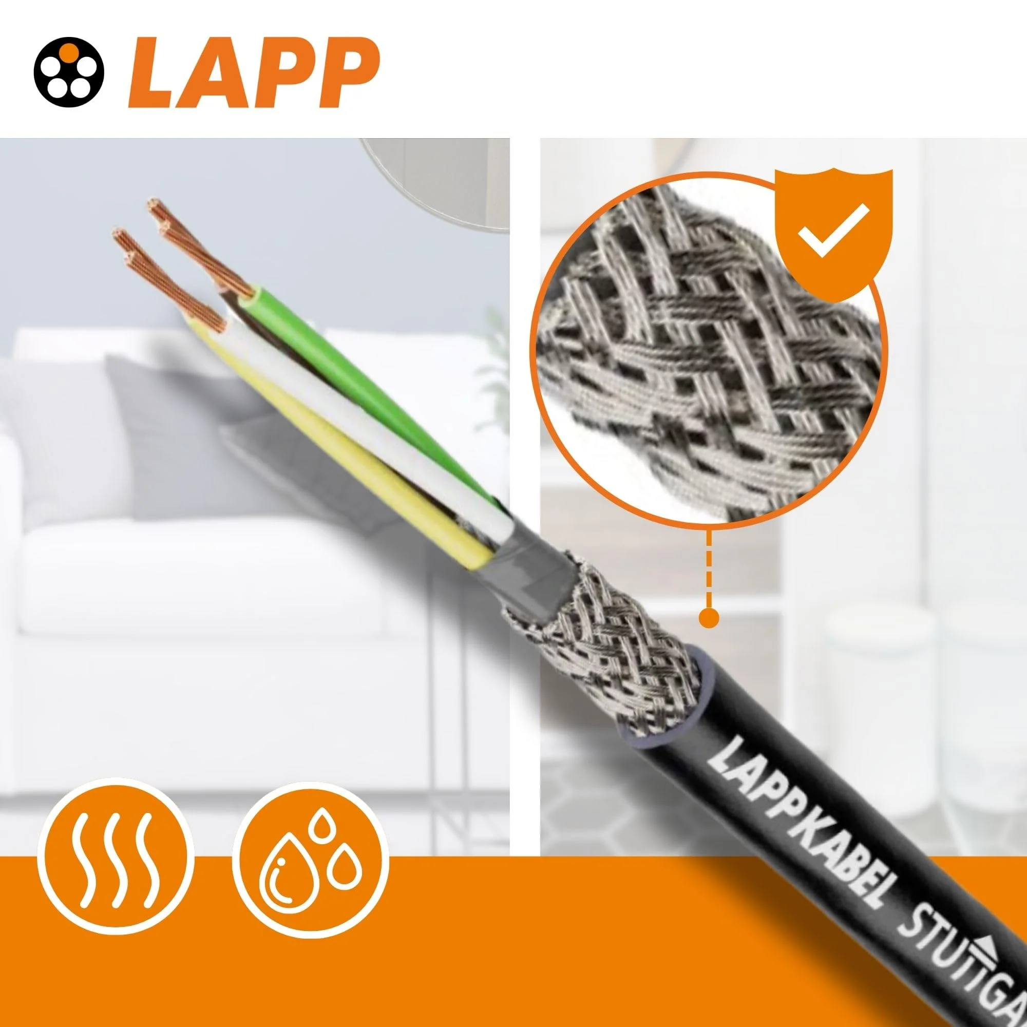 10 m Lapp 1030530 LiYCY Shielded Control Cable 2 x 0.75 mm² I UV-Resistant I Signal Cable 2 Core I Data Cable for Outdoor Use I Soldering Cable I Connection Cable LED I Connection Cable Black - Image 5