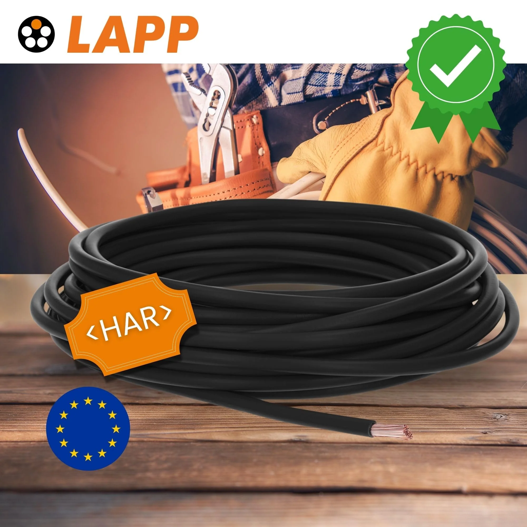 10 m Lapp 4520013 H07V-K 4 mm² Black I Wiring Cable I Flexible Flexible PVC Single Core I Stranded 4 mm2 I Wiring - Image 5