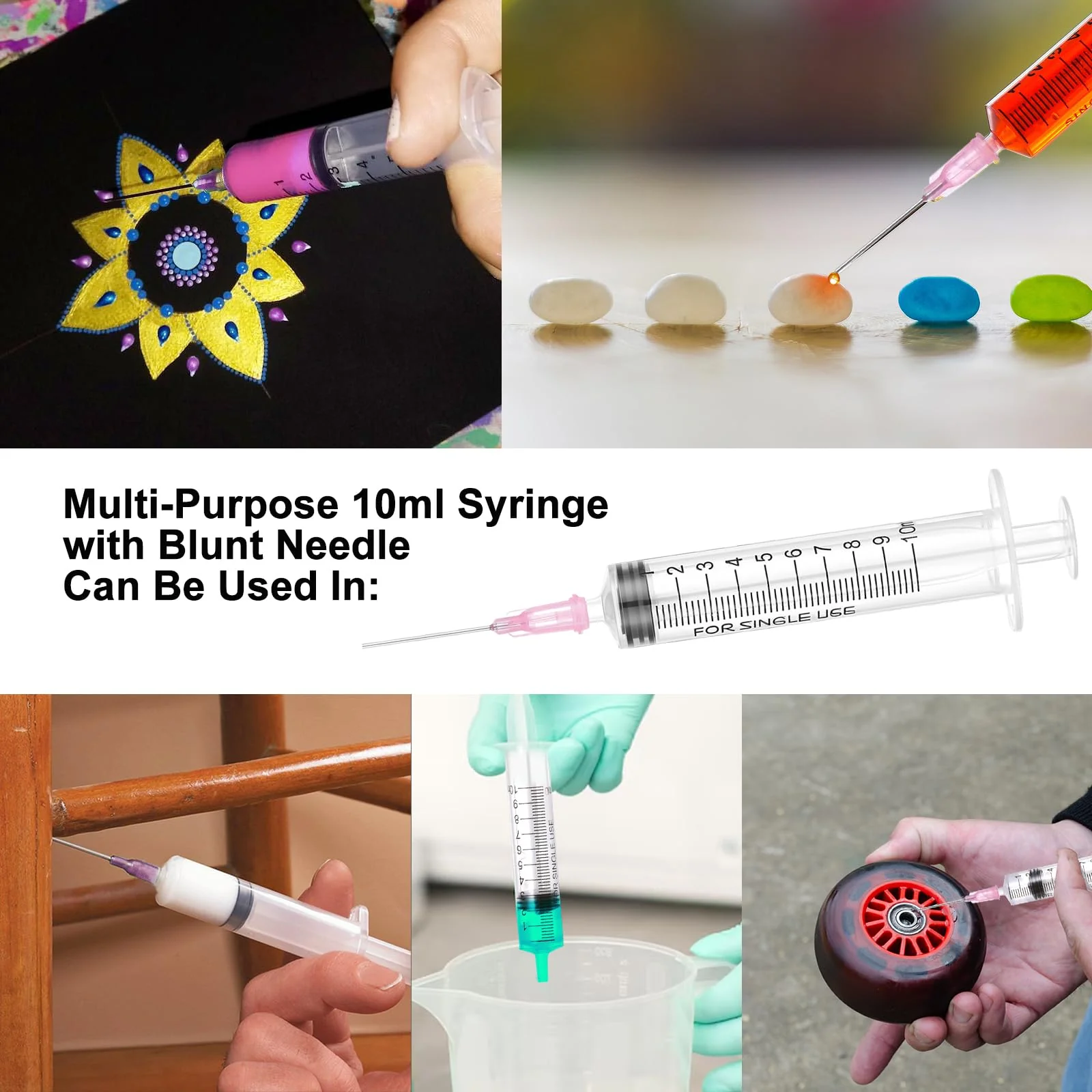 10 ml Plastic Syringe with Needle Pack of 10 Syringes Individually Packed Durable Colostrum Syringes Versatile Dosing Syringes Reusable Liquid Syringe Measuring Syringe for Garden - Image 7