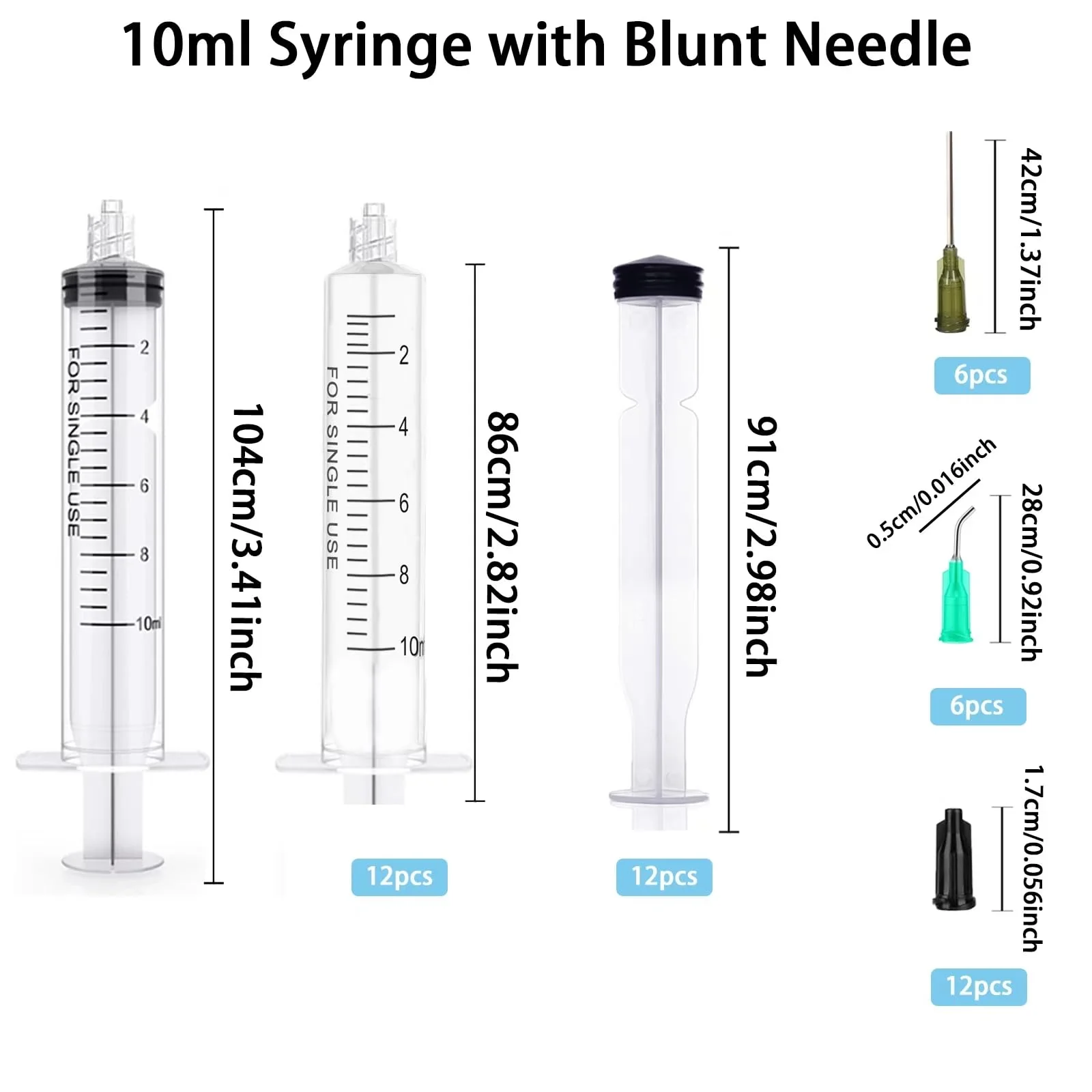 10 ml Plastic Syringe with Needle Pack of 12 Syringes Measuring Liquids Durable Colostrum Syringes Versatile Dosing Syringes Reusable Liquid Syringe Measuring Syringe for Garden & Pet Care - Image 2