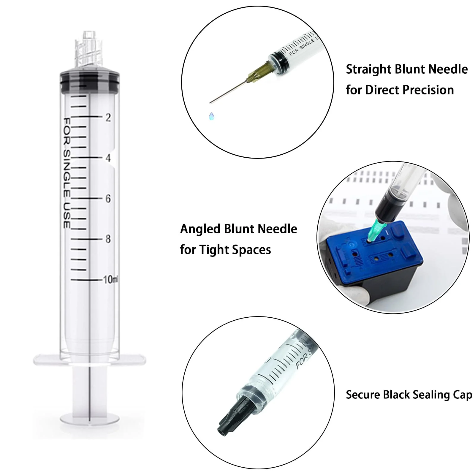 10 ml Plastic Syringe with Needle Pack of 12 Syringes Measuring Liquids Durable Colostrum Syringes Versatile Dosing Syringes Reusable Liquid Syringe Measuring Syringe for Garden & Pet Care - Image 4