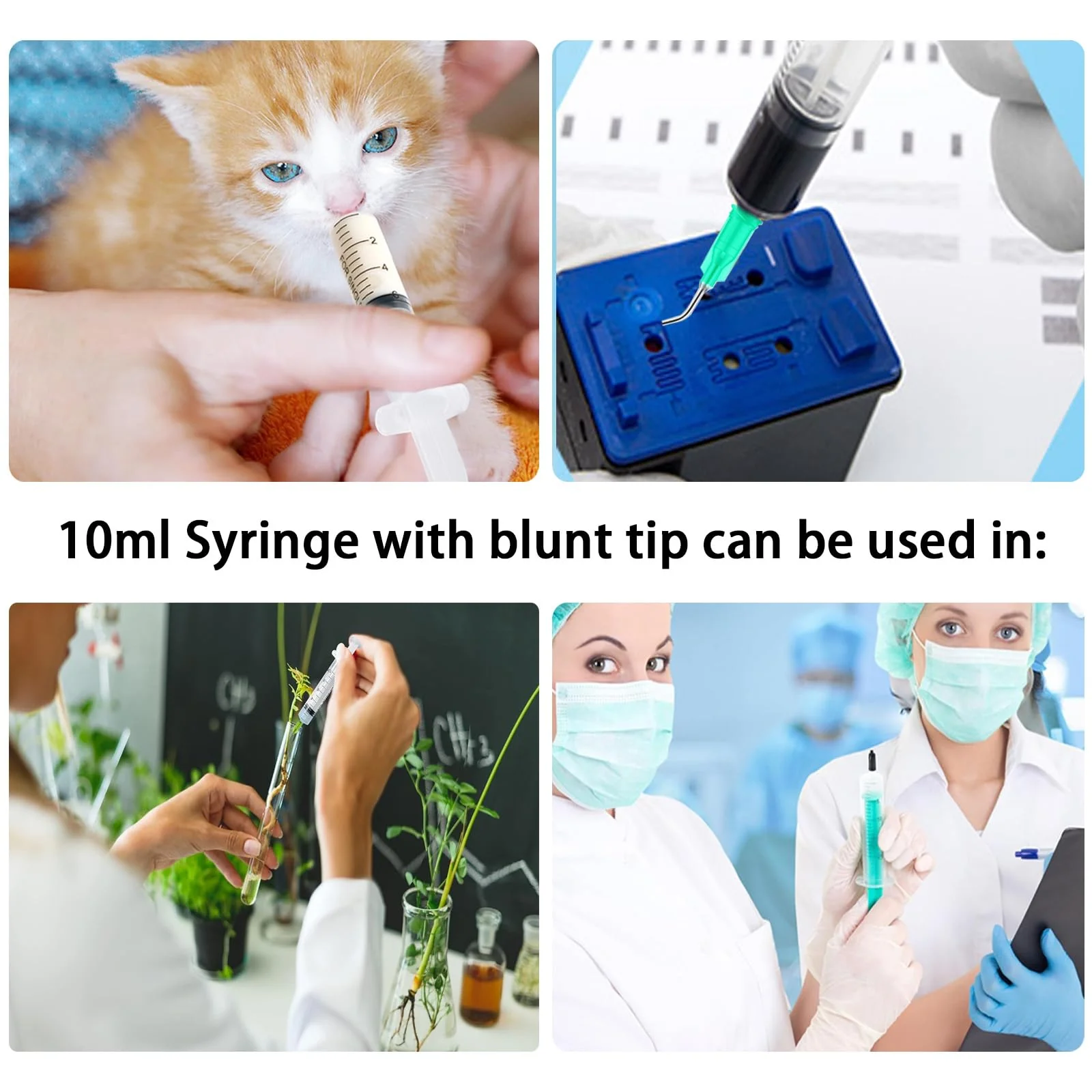 10 ml Plastic Syringe with Needle Pack of 12 Syringes Measuring Liquids Durable Colostrum Syringes Versatile Dosing Syringes Reusable Liquid Syringe Measuring Syringe for Garden & Pet Care - Image 7