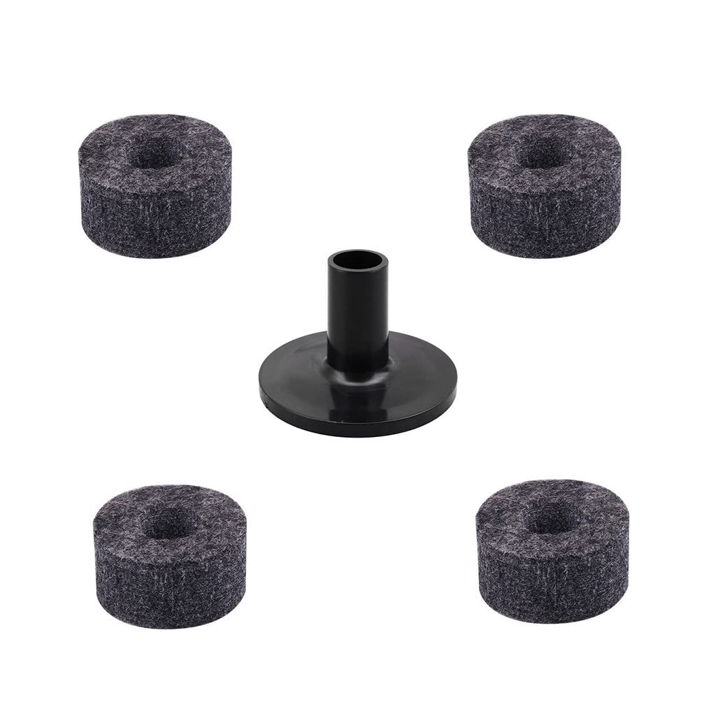 10 Pack Drum Cymbal Stand Felts with Felt Pad Washer Set Replacement Sleeves Round Soft Felt Pads Drum Kit Tool Accessories - Image 8