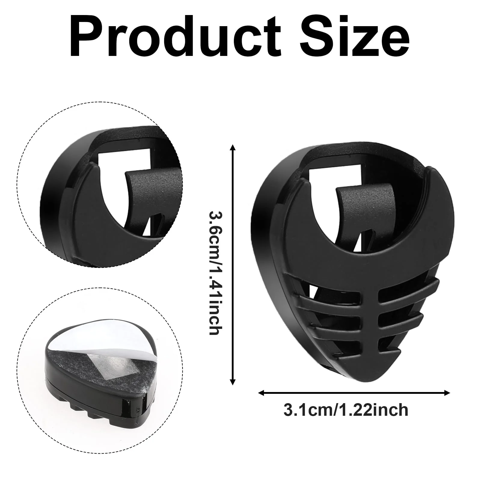 10 Pack Guitar Pick Holder, Stick-On Plastic Guitar Pick Case with Adhesive Back and Spring Convenient Guitar Pick Storage Box to Attach to Bass Ukulele Acoustic Guitar Accessories - Image 4