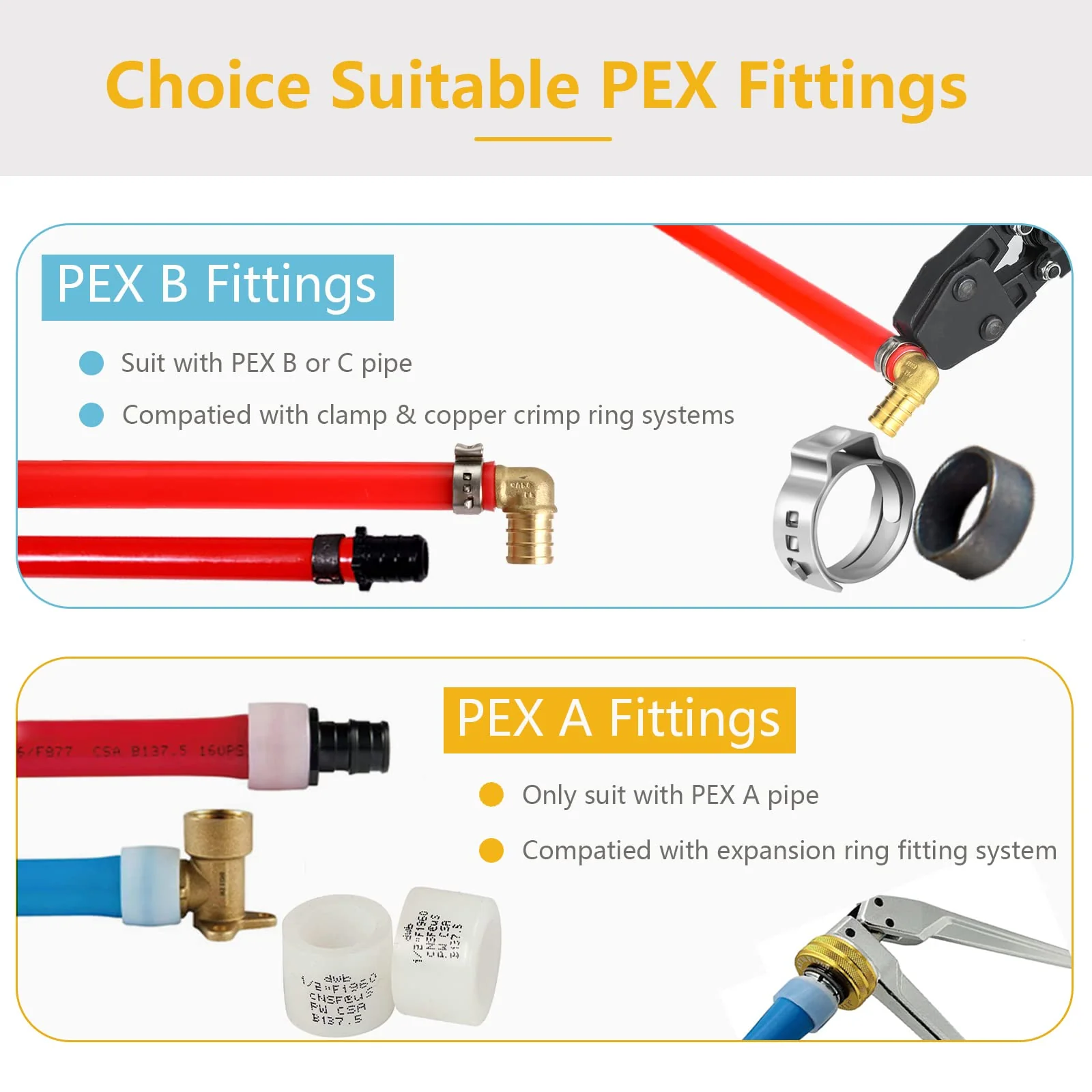10 Pack PEX-A Fittings, 1/2"x 1/2" Expansion Male NPT Adapter, ASTM F1960 Male Threaded Adapter for A Tubing(PEX1960016) 1/2"x1/2" 10Pack - Image 6