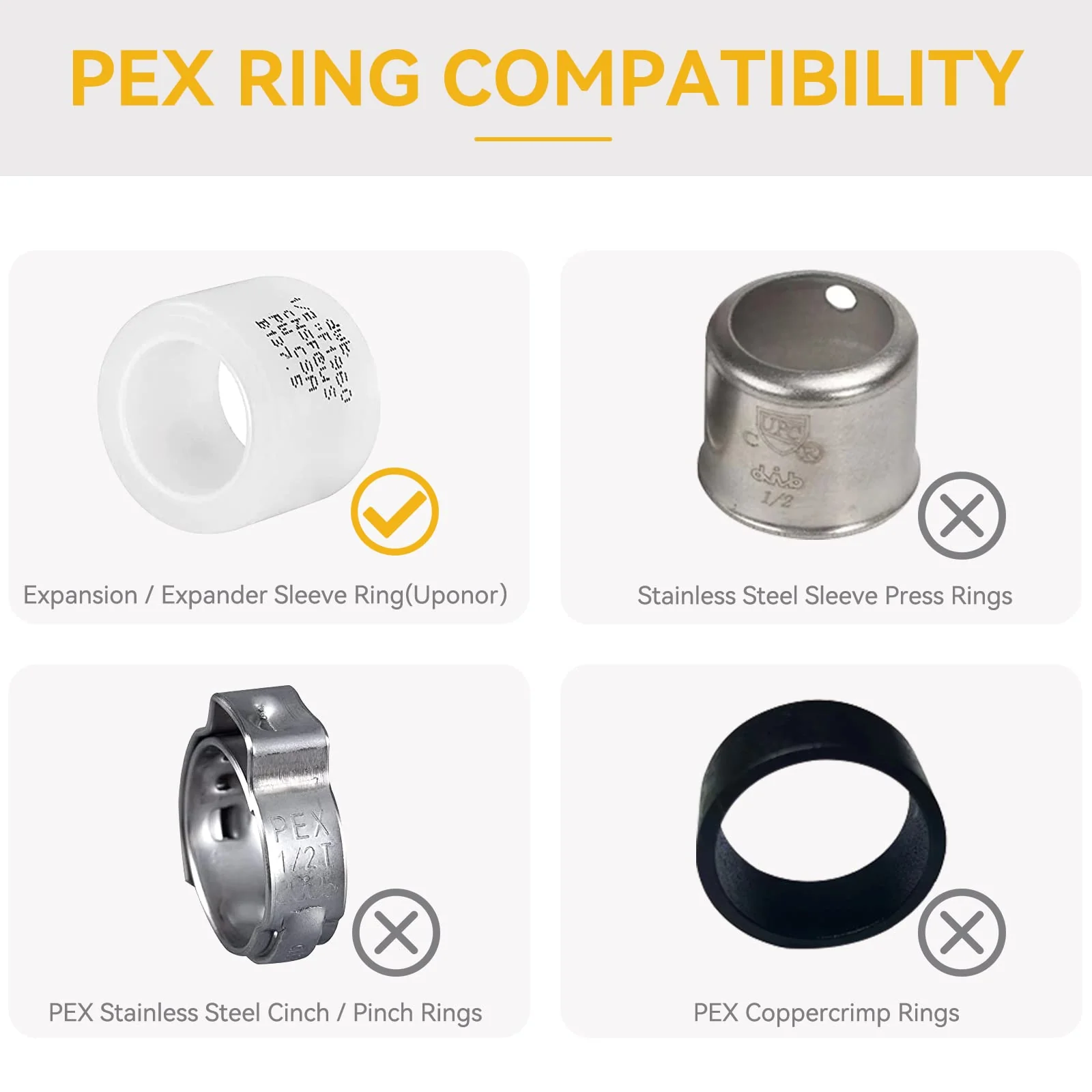 10 Pack PEX-A Fittings, 1/2"x 1/2" Expansion Male NPT Adapter, ASTM F1960 Male Threaded Adapter for A Tubing(PEX1960016) 1/2"x1/2" 10Pack - Image 7