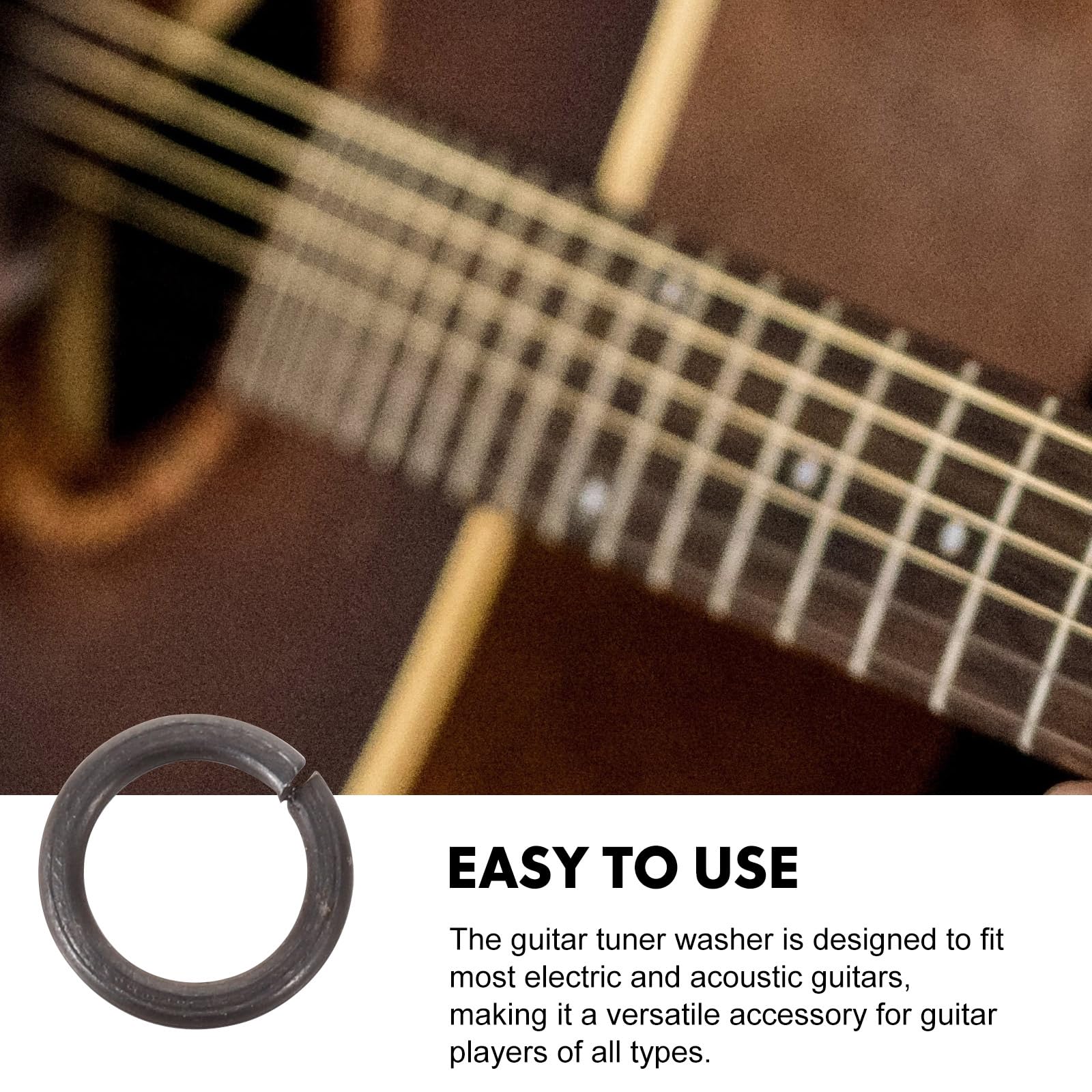10 Pairs Guitar Peg Spacer Portable Guitar Gasket Tuner Supply Guitar Tuning Peg Gasket Guitar Spacer for Tuner Replaceable Tuner Washer Tuner Peg Washers Tuner Guitar Pads - Image 6