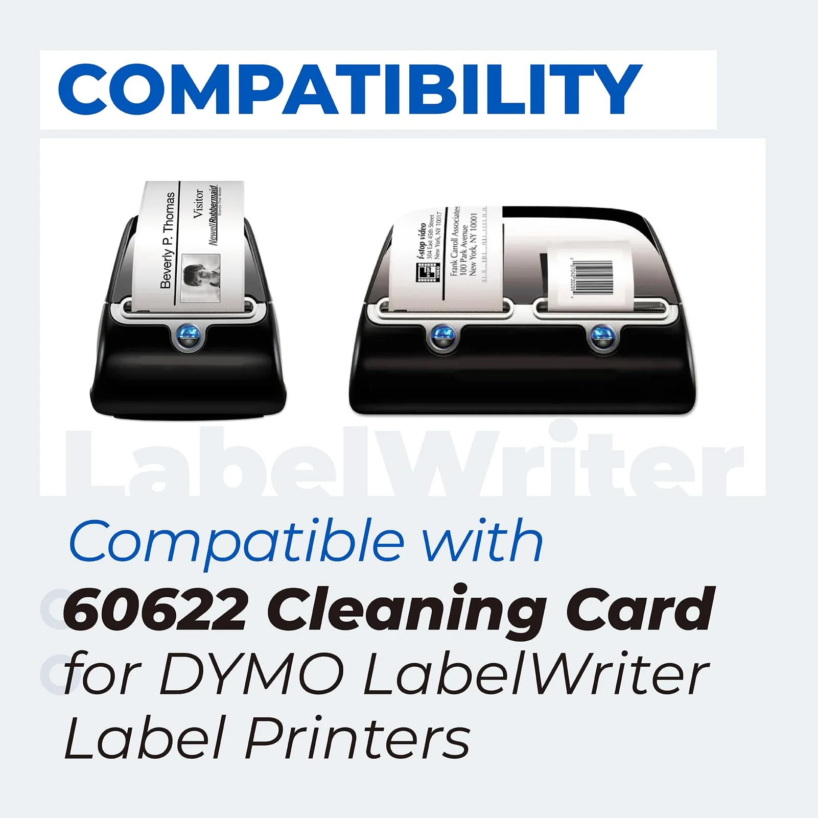 10 Pc 60622 Cleaning Card Compatible with Dymo LabelWriter 550 450 5XL 4XL Label Printer Cleaning Sheets Swipe, 3.375 x 2.125 Inch Card Reader POS Direct Thermal Swiper Cleaner - Image 4