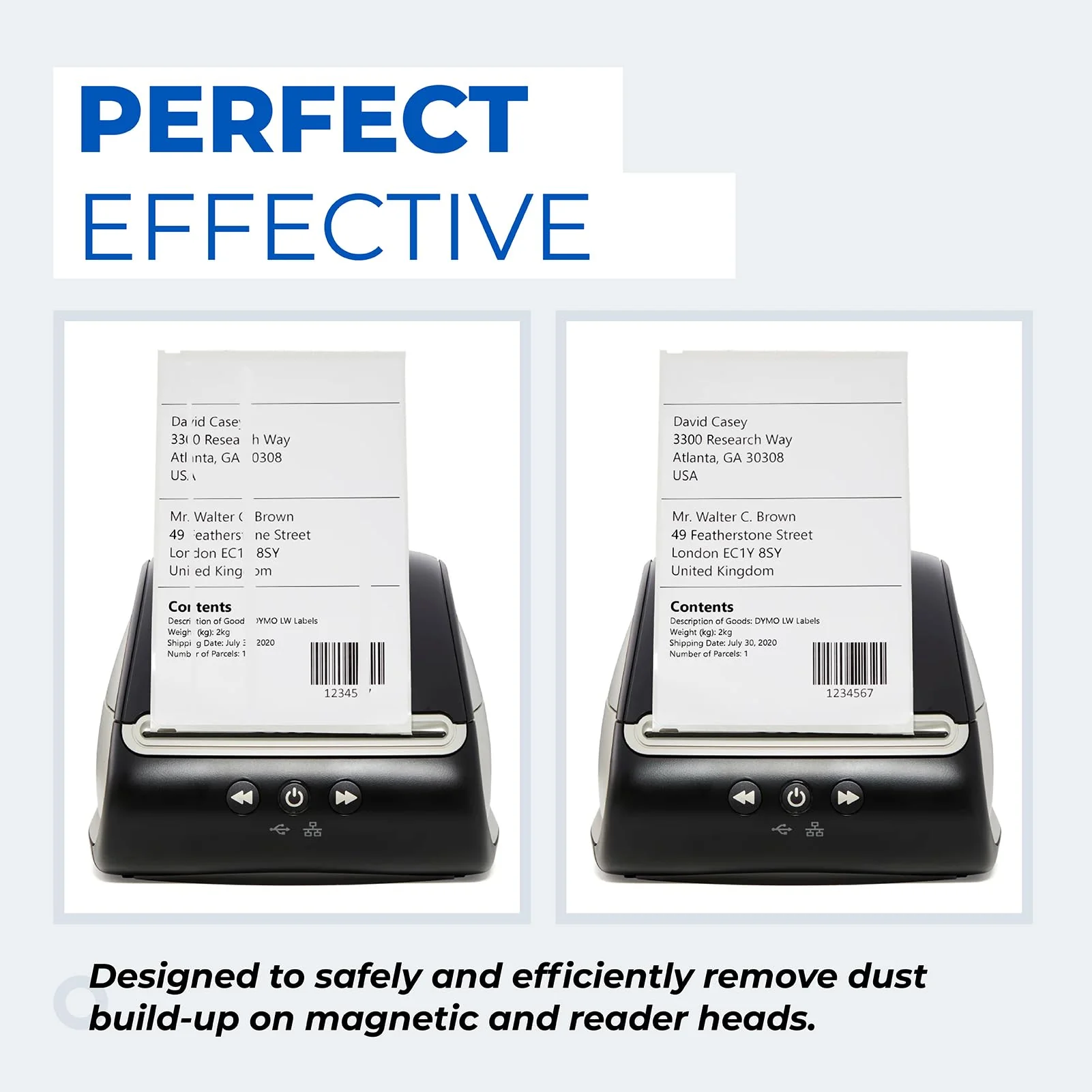 10 Pc 60622 Cleaning Card Compatible with Dymo LabelWriter 550 450 5XL 4XL Label Printer Cleaning Sheets Swipe, 3.375 x 2.125 Inch Card Reader POS Direct Thermal Swiper Cleaner - Image 5