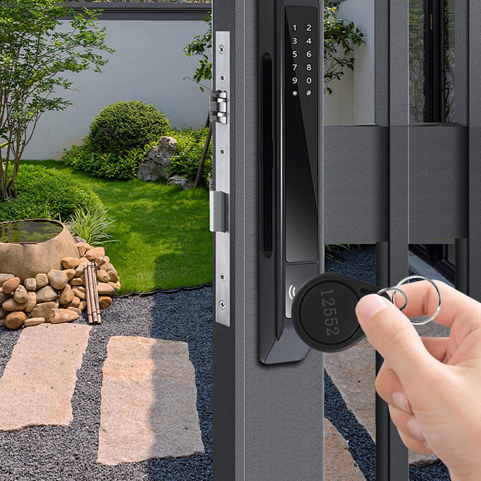 10 pcs 26 Bit Key Fobs Black RFID Keychain Writable Proximity Keychain Compatable with ISOProx 1386 1326 1346 H10301 Format Readers, Works with Vast Majority of Access Control Systems 10 - Image 4