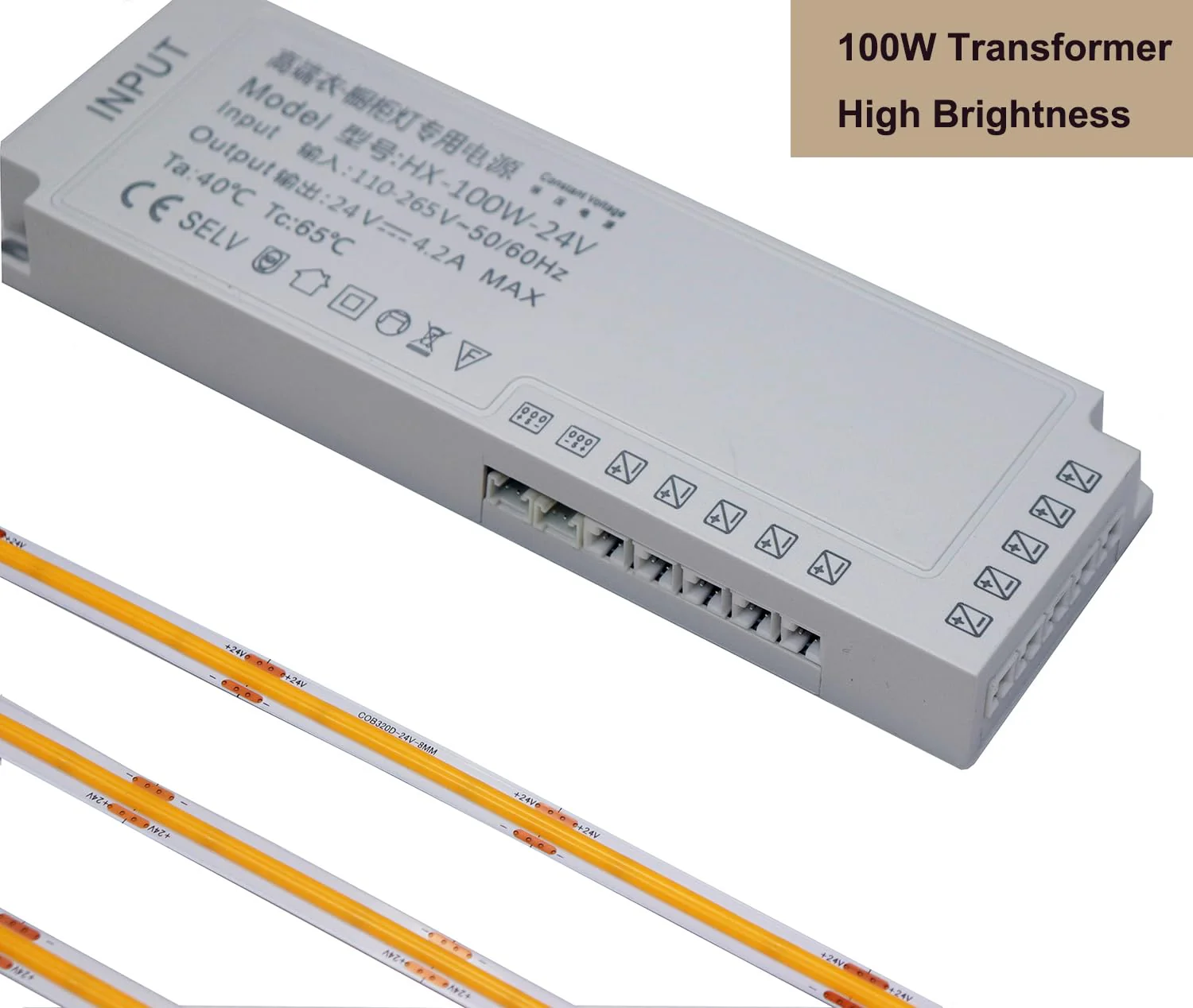 10 Pcs COB LED Strips Bright Dispaly Case Under Cabinet Light,Touch Sensor, Bedrooms Shelf, Wardrobes Cabinet,Cupboard Efficient Illumination Light (Warm White, 10 * 2Ft LED Strips 10*2Ft COB Strips Warm White - Image 3