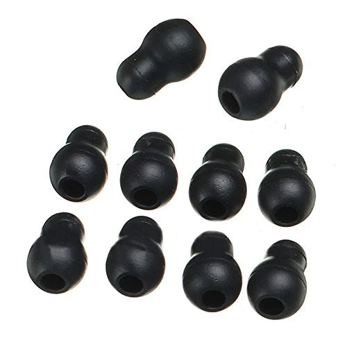 10 pcs Reusable Black Silicone Soft Earplug Eartips for Stethoscope 2cm x 1.2cm - Image 2